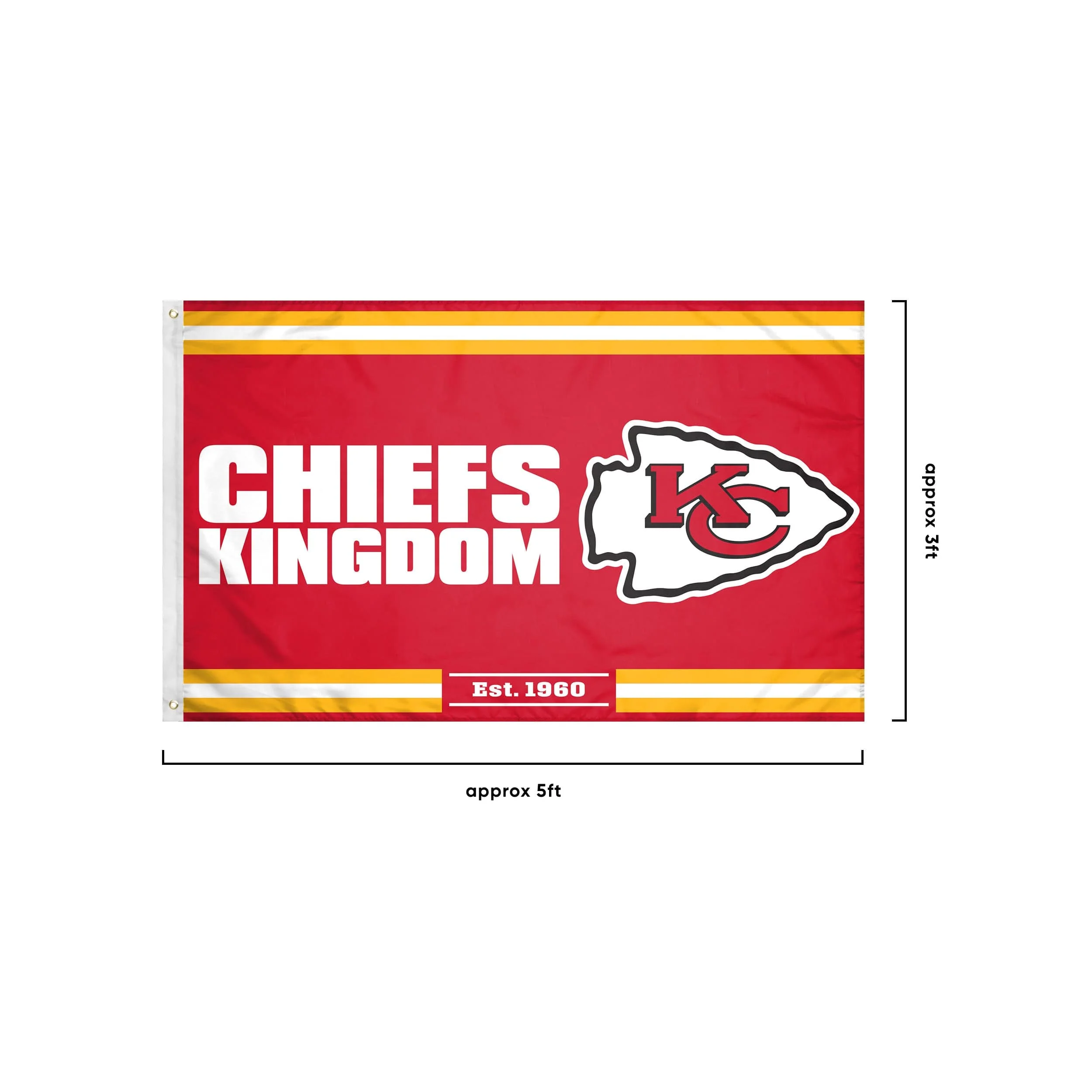 Kansas City Chiefs NFL Horizontal Slogan Flag - Image 3