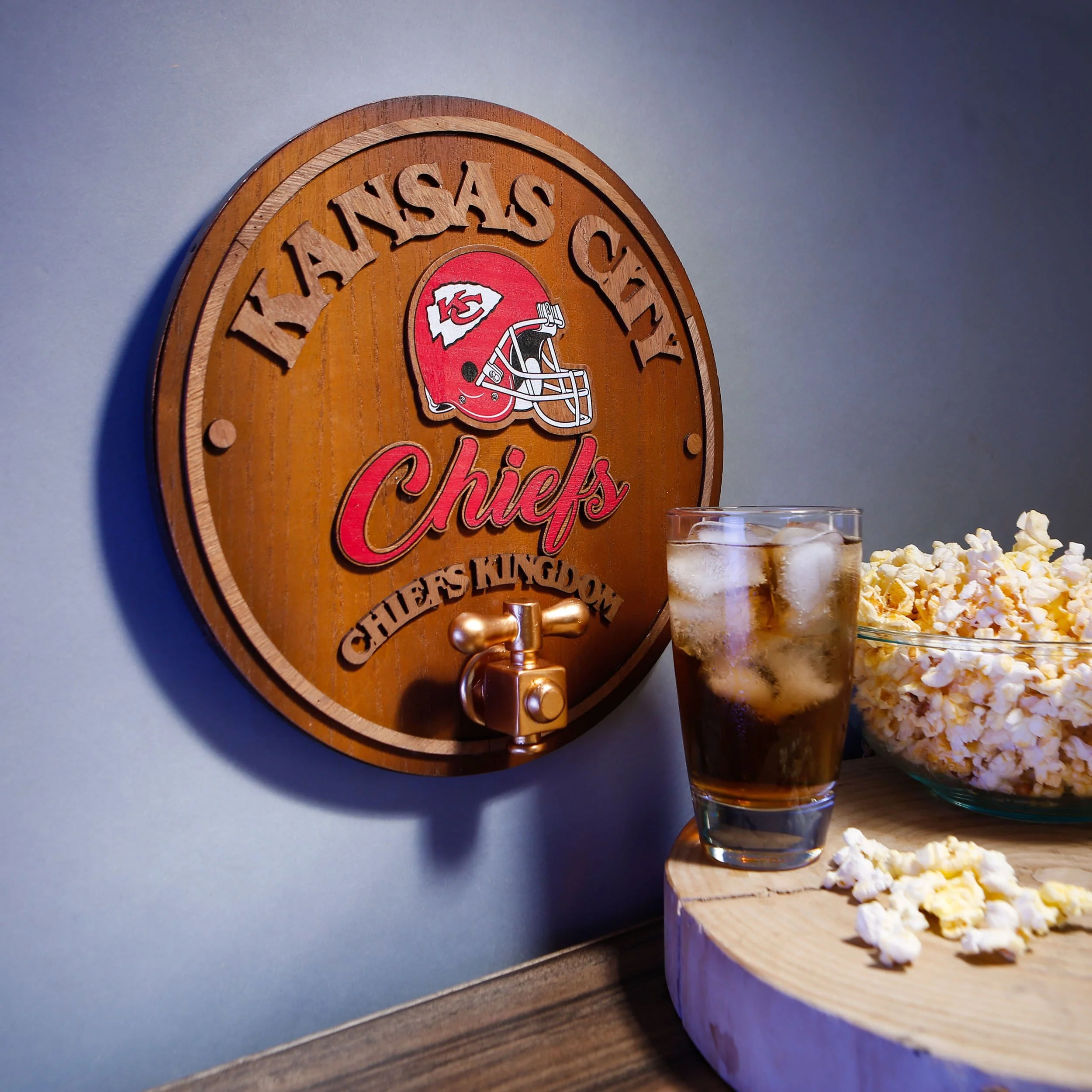 Kansas City Chiefs NFL Keg Tap Sign - Image 3