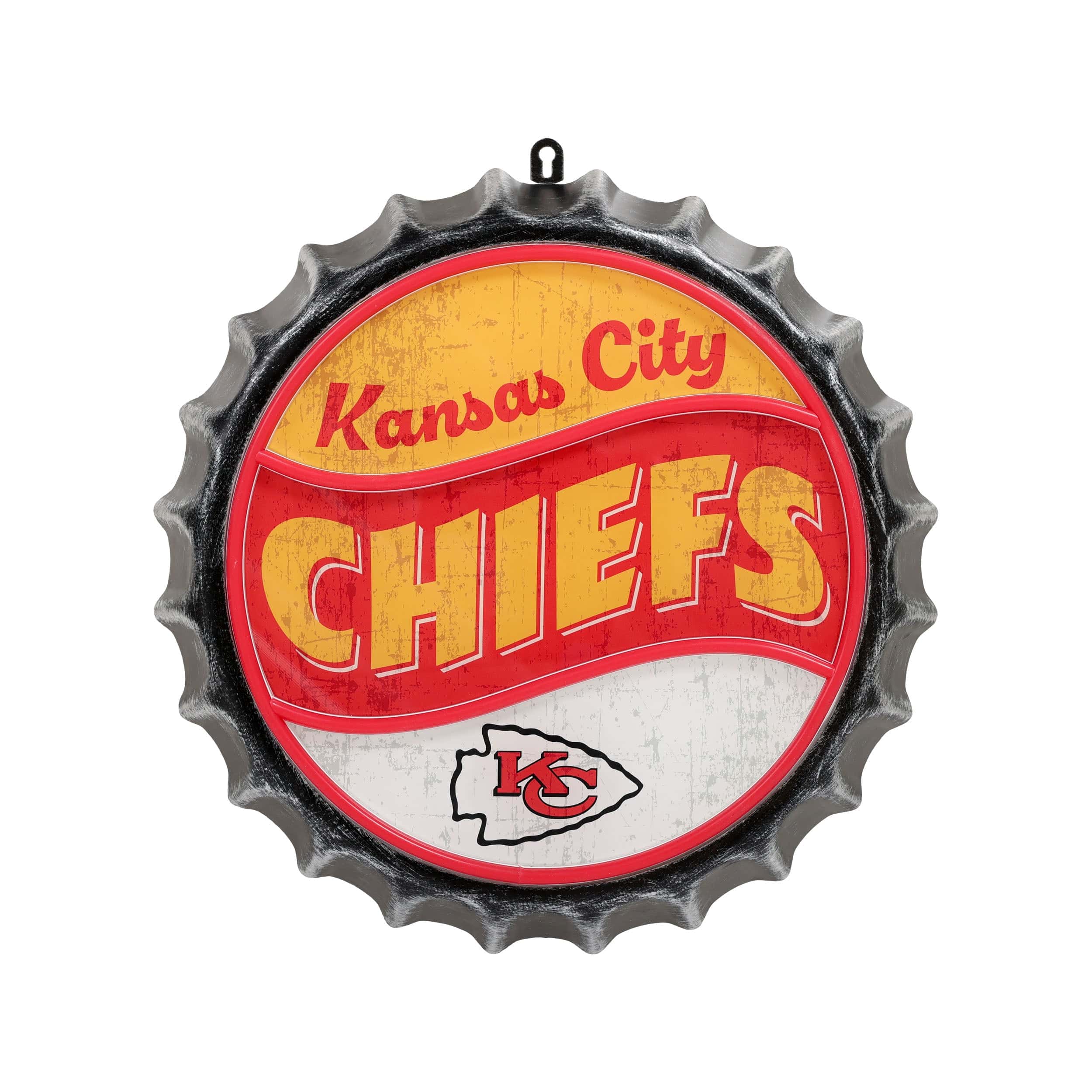 Kansas City Chiefs NFL LED Neon Backlit Bottle Cap Wall Sign