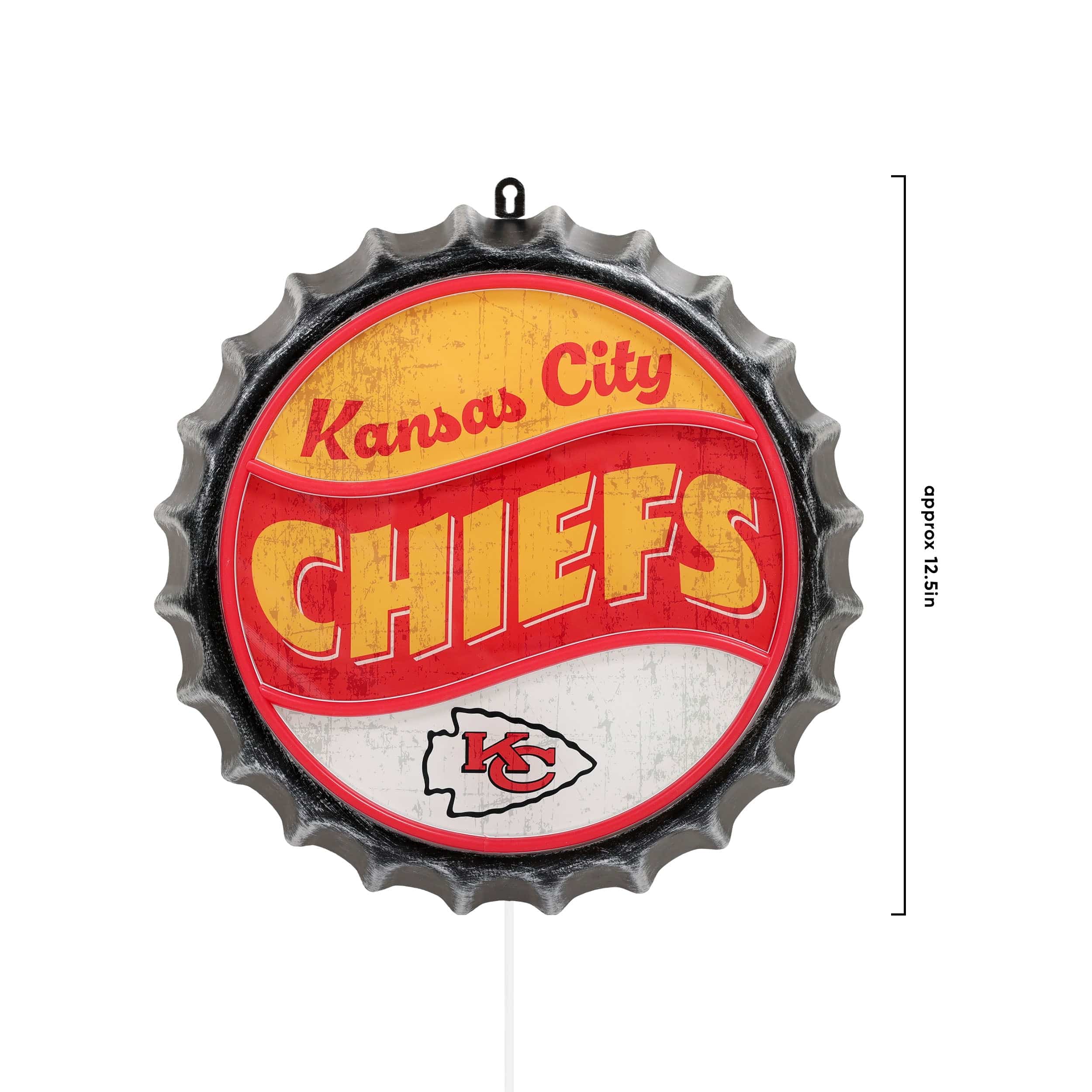 Kansas City Chiefs NFL LED Neon Backlit Bottle Cap Wall Sign - Image 5