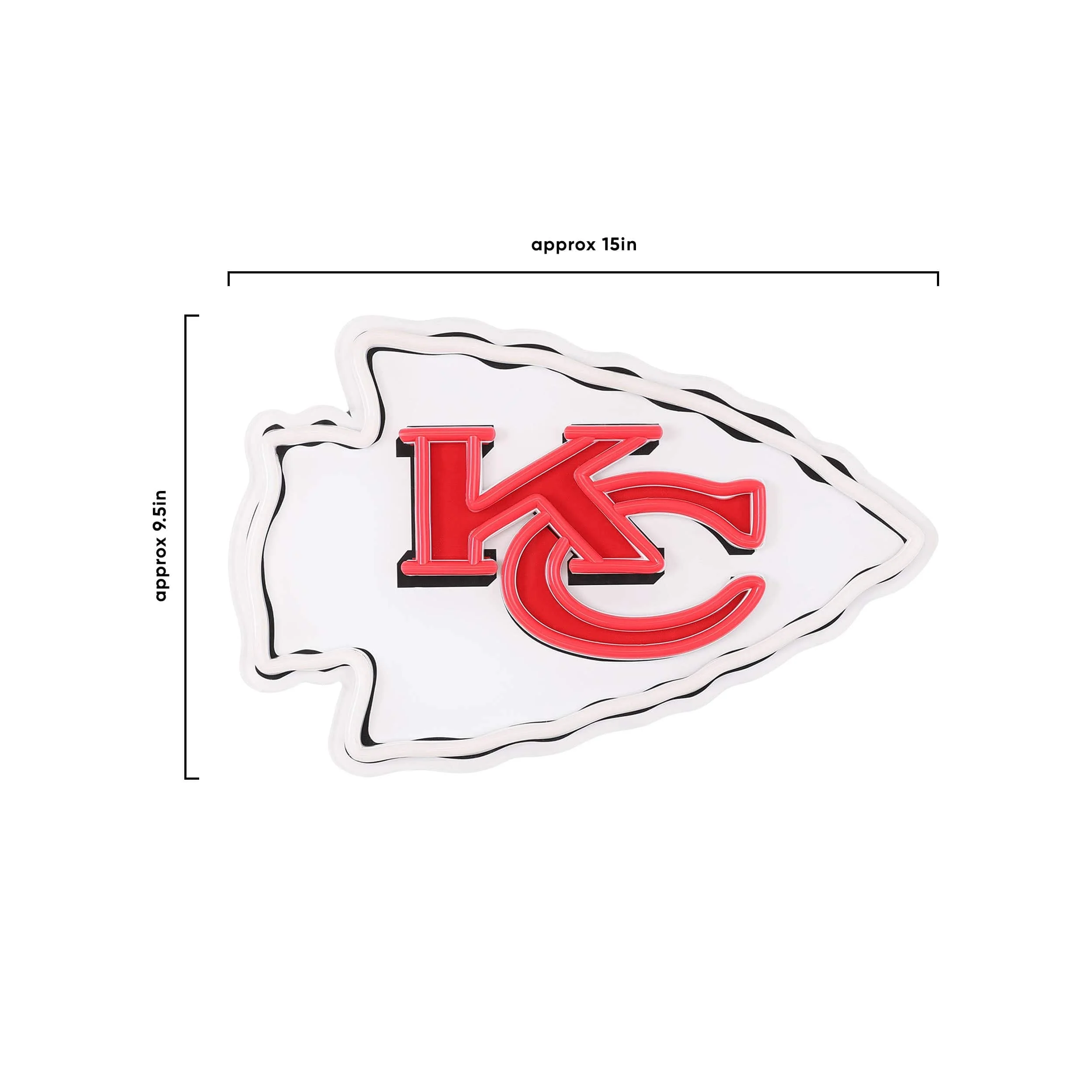 Kansas City Chiefs NFL LED Neon Light Up Team Logo Sign - Image 5
