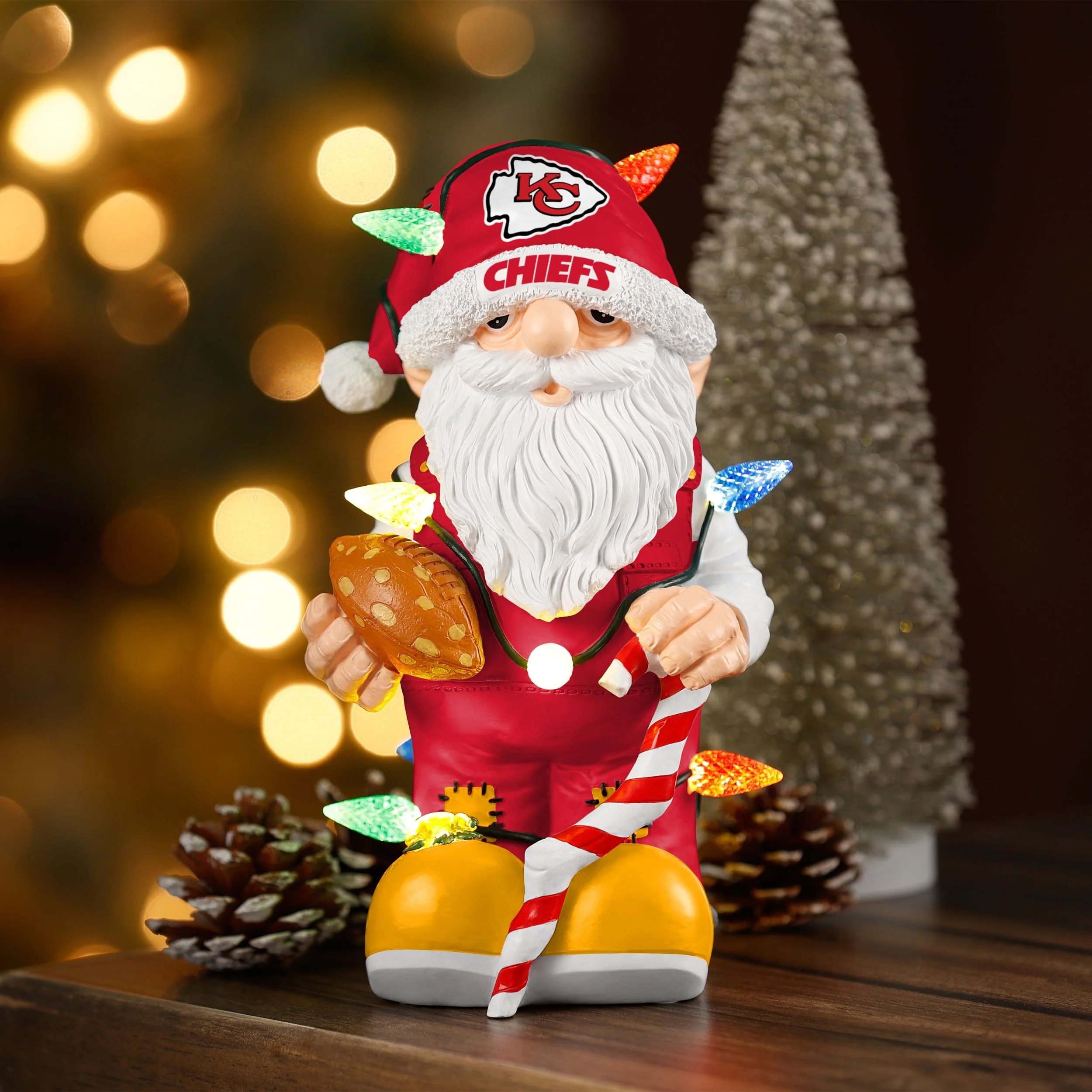 Kansas City Chiefs NFL Light Up Holiday Gnome - Image 2