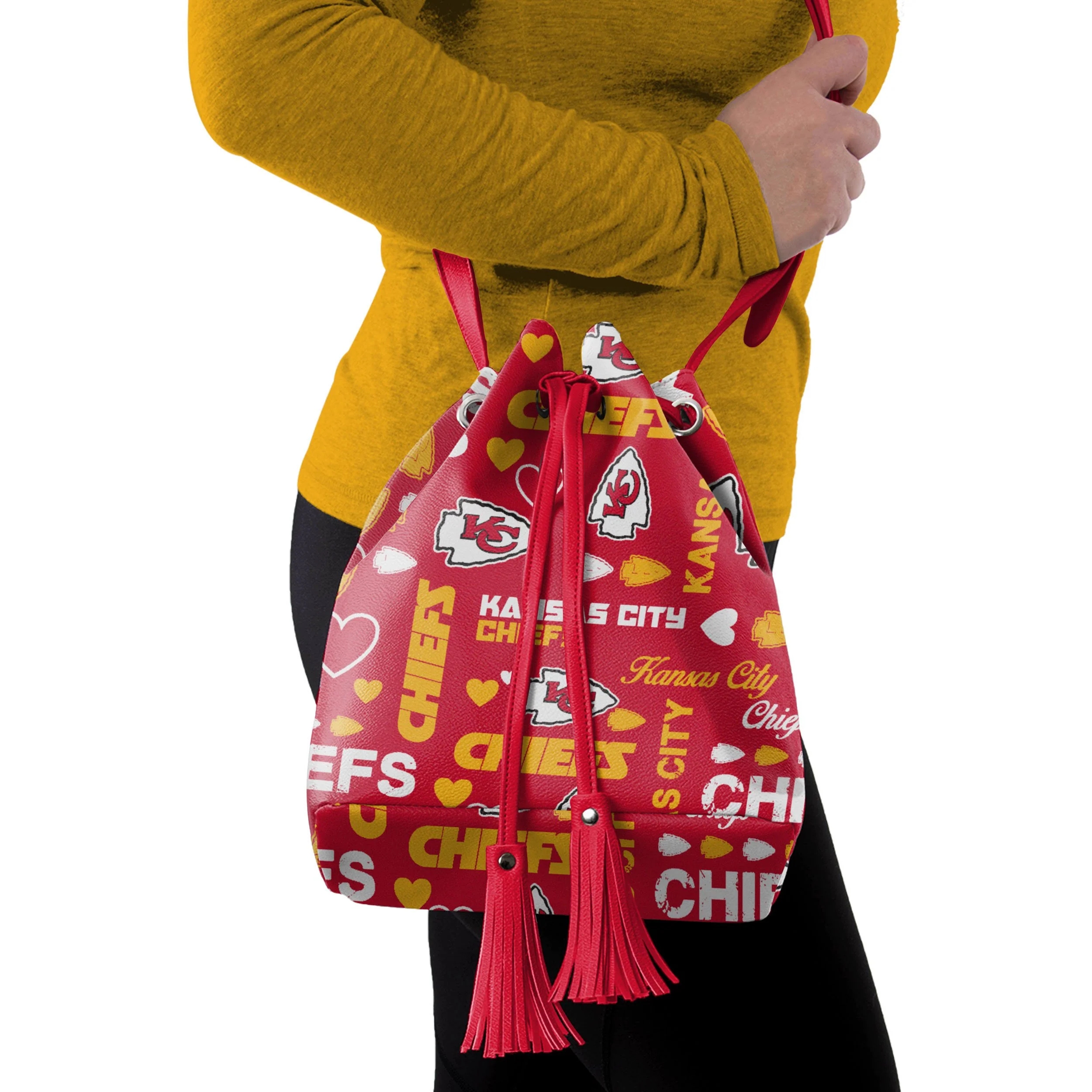 Kansas City Chiefs NFL Logo Love Cinch Purse - Image 2