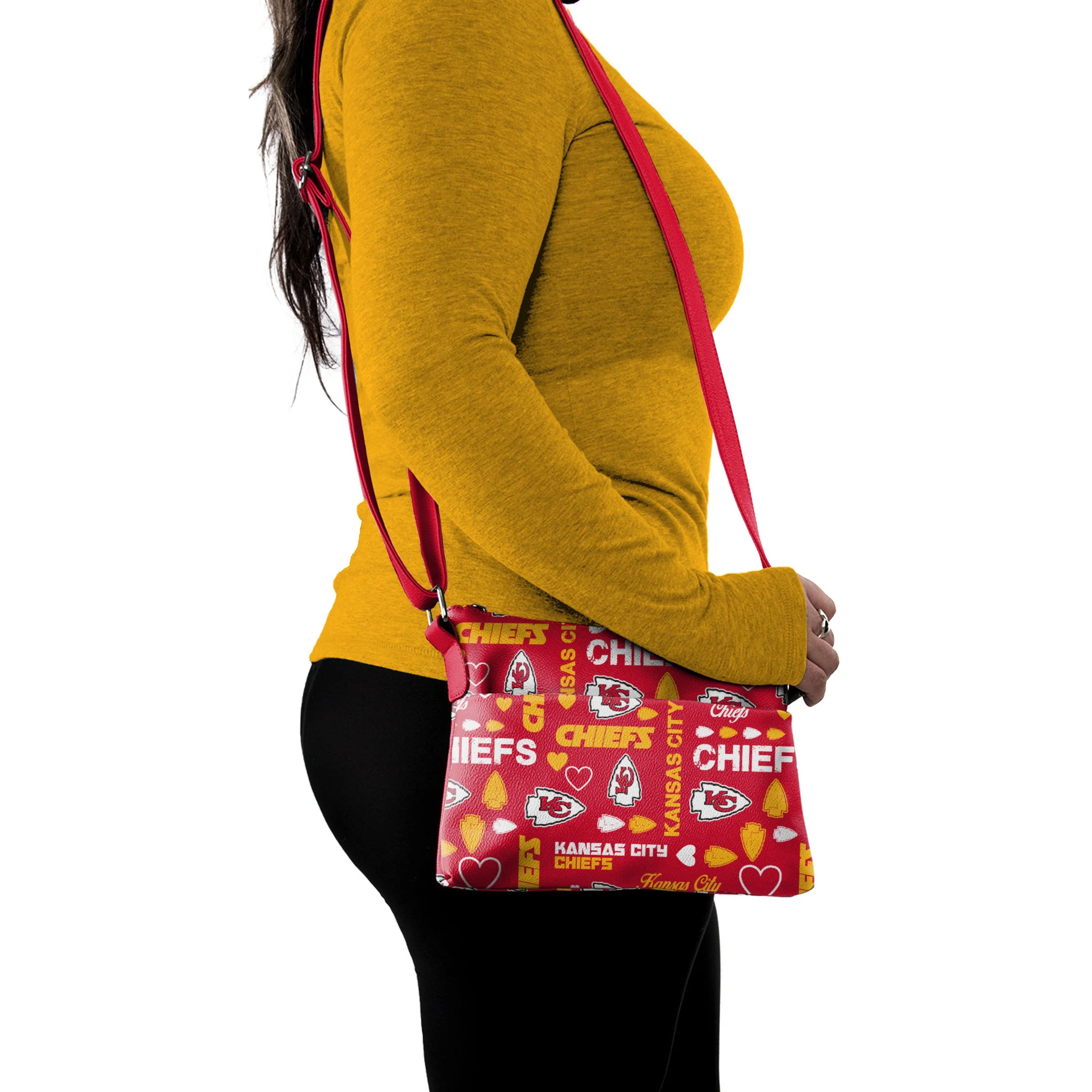 Kansas City Chiefs NFL Logo Love Crossbody Purse - Image 2
