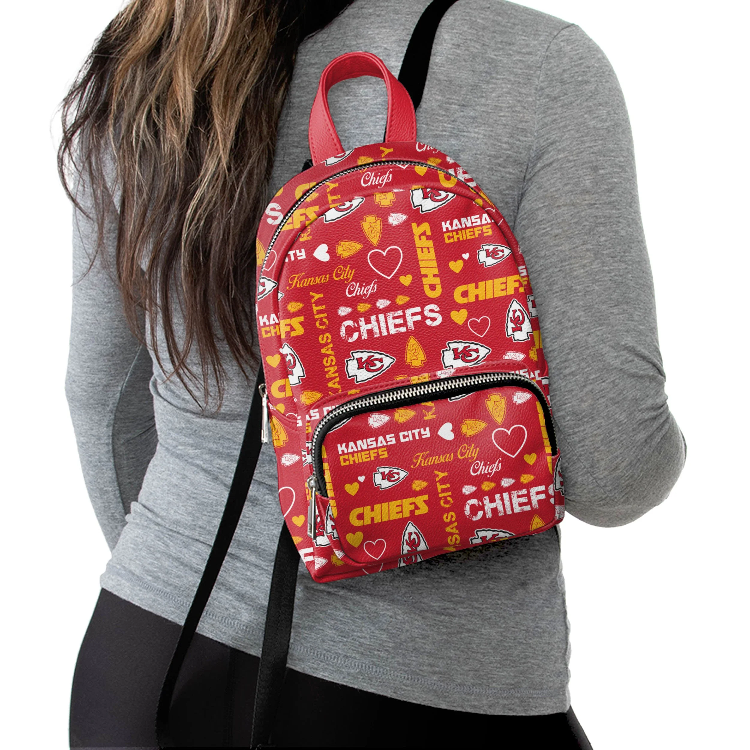 Kansas City Chiefs NFL Logo Love Mini Backpack - Image 2