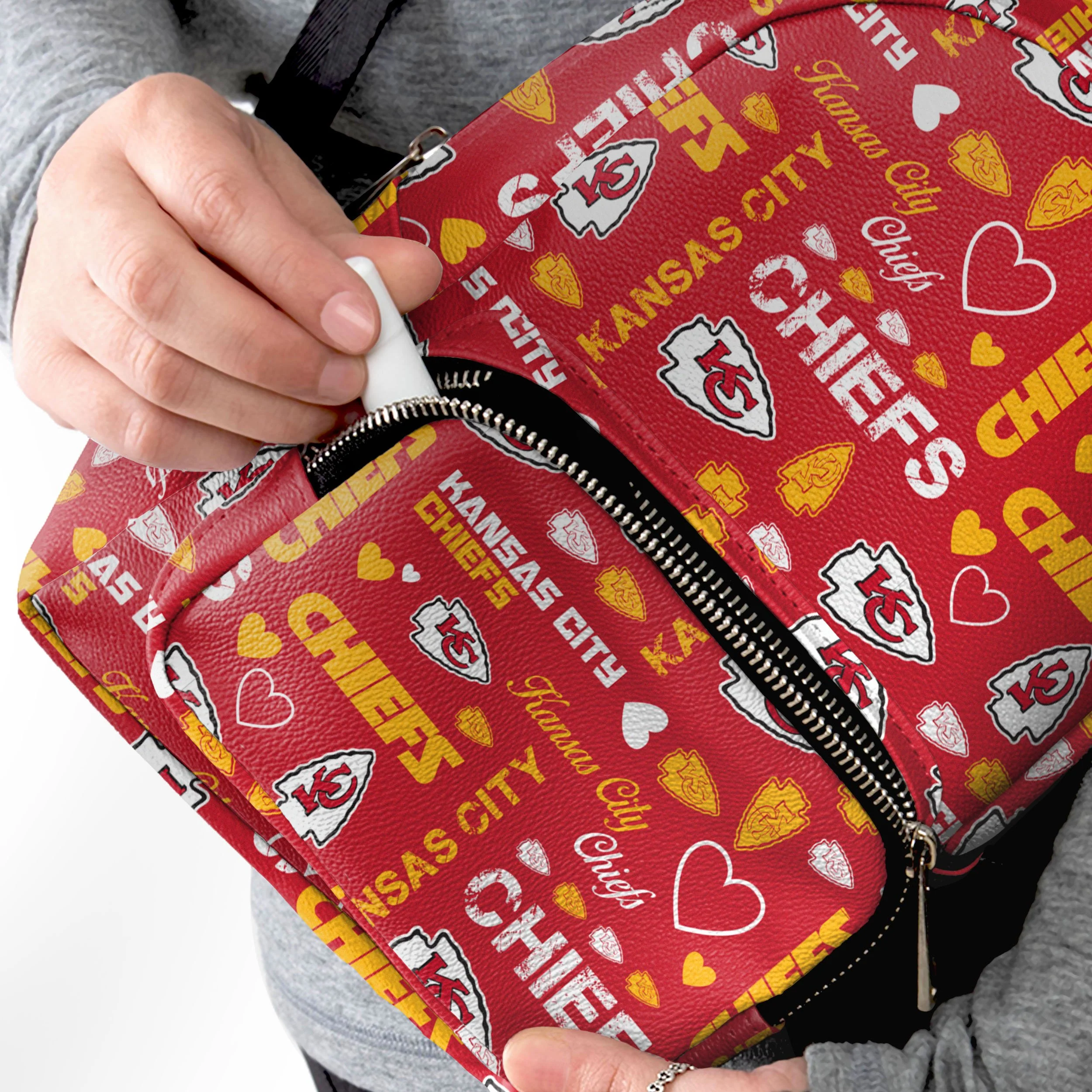 Kansas City Chiefs NFL Logo Love Mini Backpack - Image 3