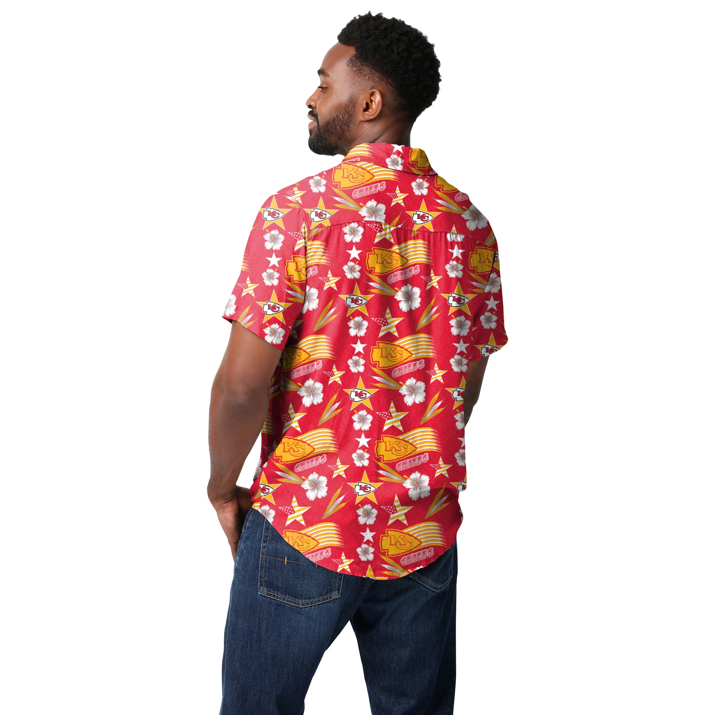 Kansas City Chiefs NFL Mens Americana Button Up Shirt - Image 3