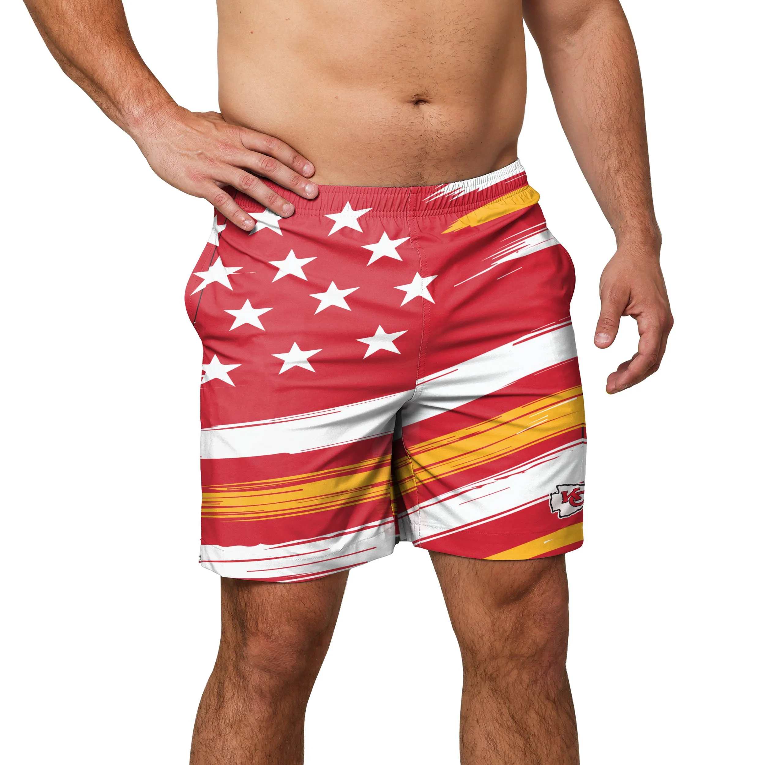 Kansas City Chiefs NFL Mens Americana Swimming Trunks - Image 2