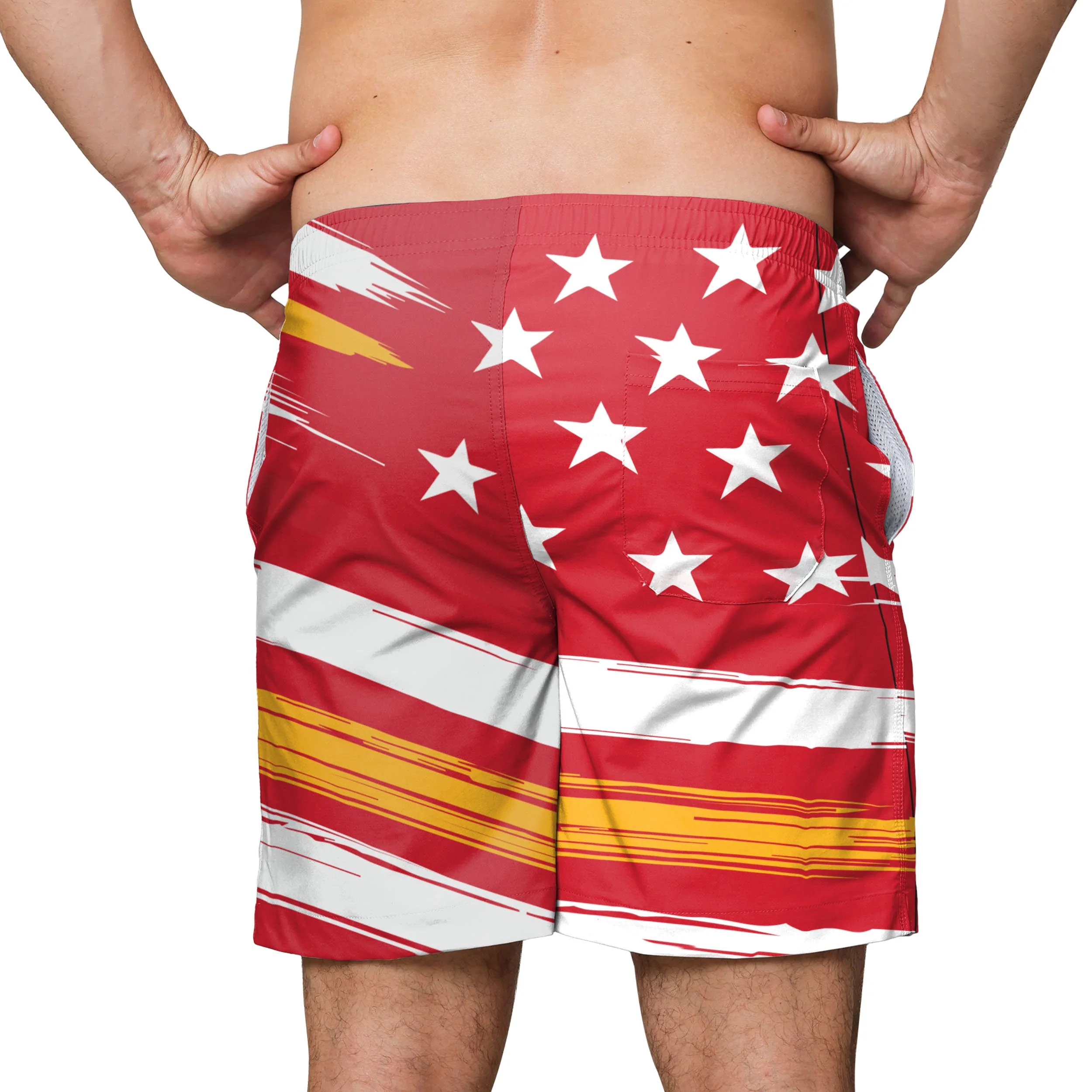 Kansas City Chiefs NFL Mens Americana Swimming Trunks - Image 3