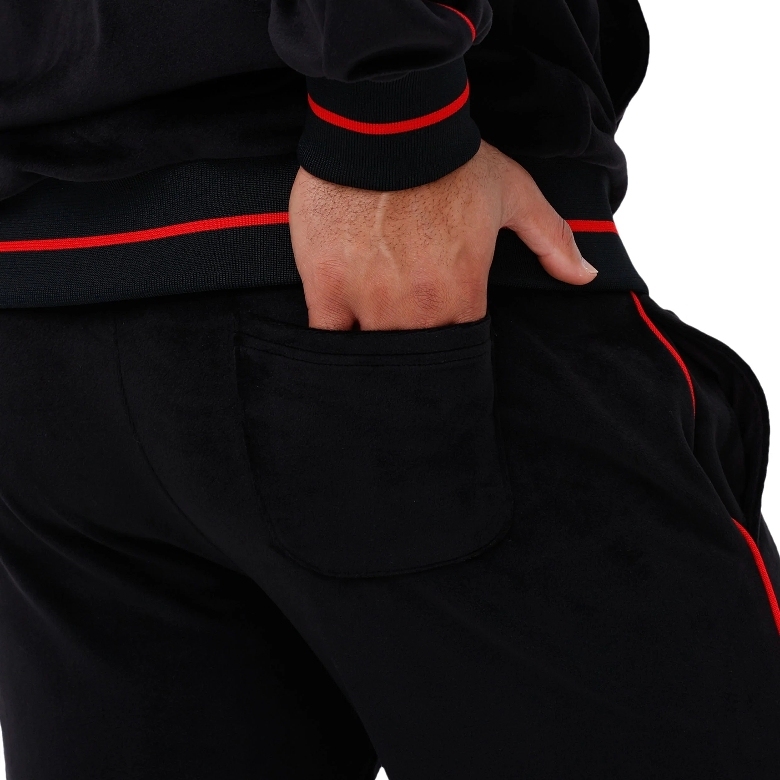 Kansas City Chiefs NFL Mens Black Velour Pants - Image 4