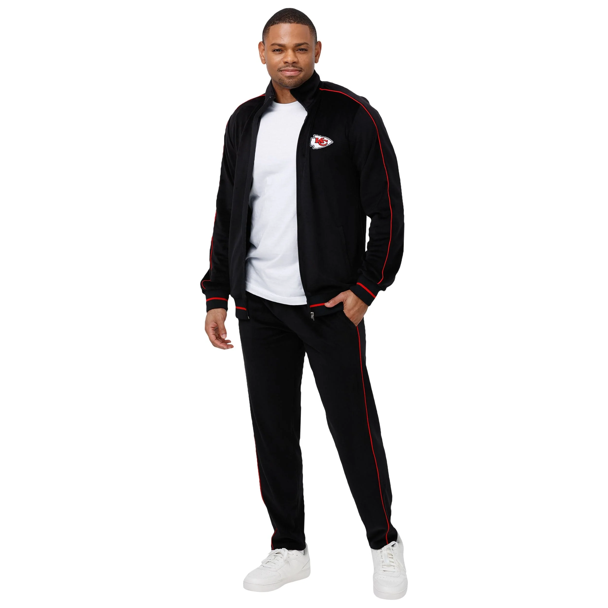 Kansas City Chiefs NFL Mens Black Velour Pants - Image 5