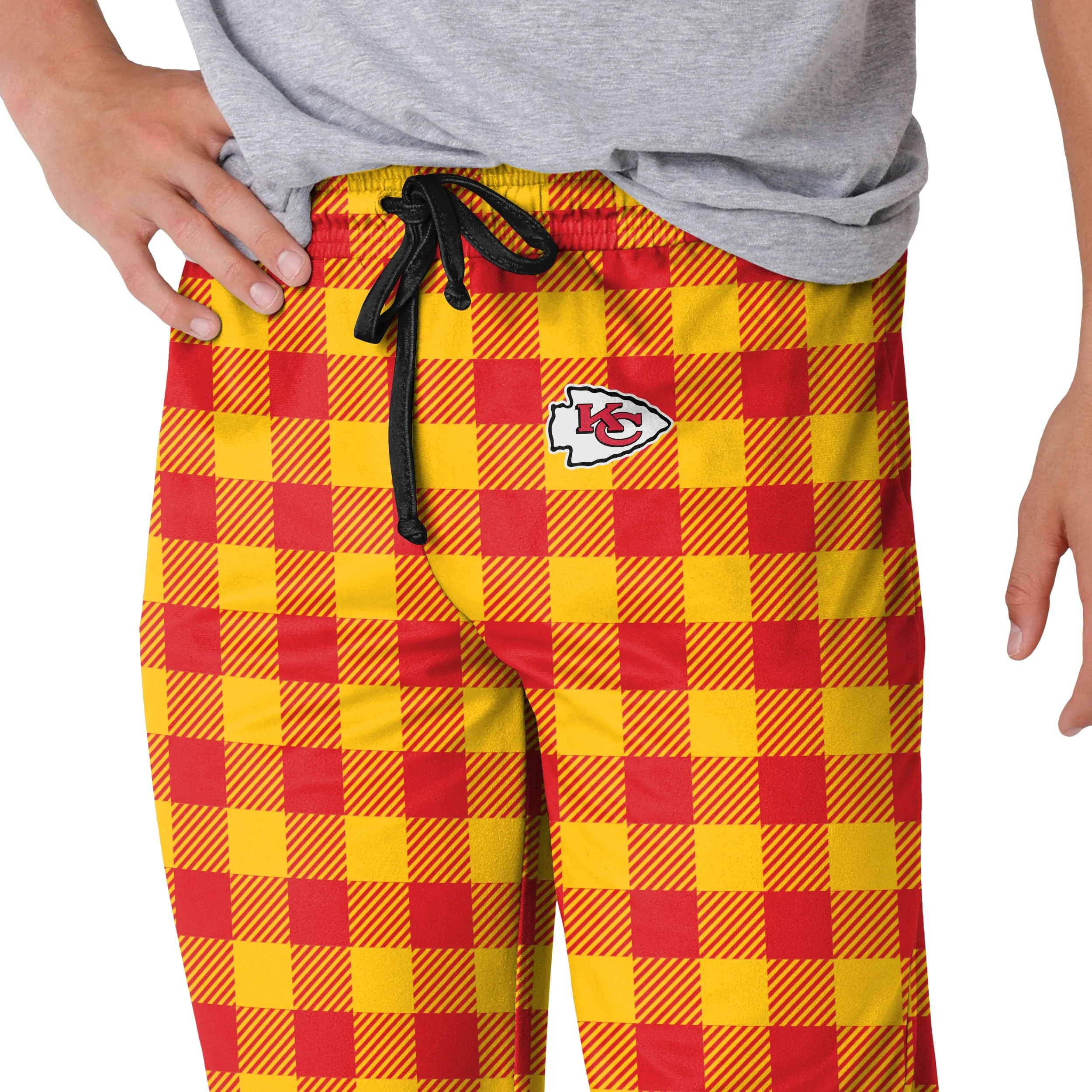 Kansas City Chiefs NFL Mens Buffalo Check Lounge Pants - Image 3