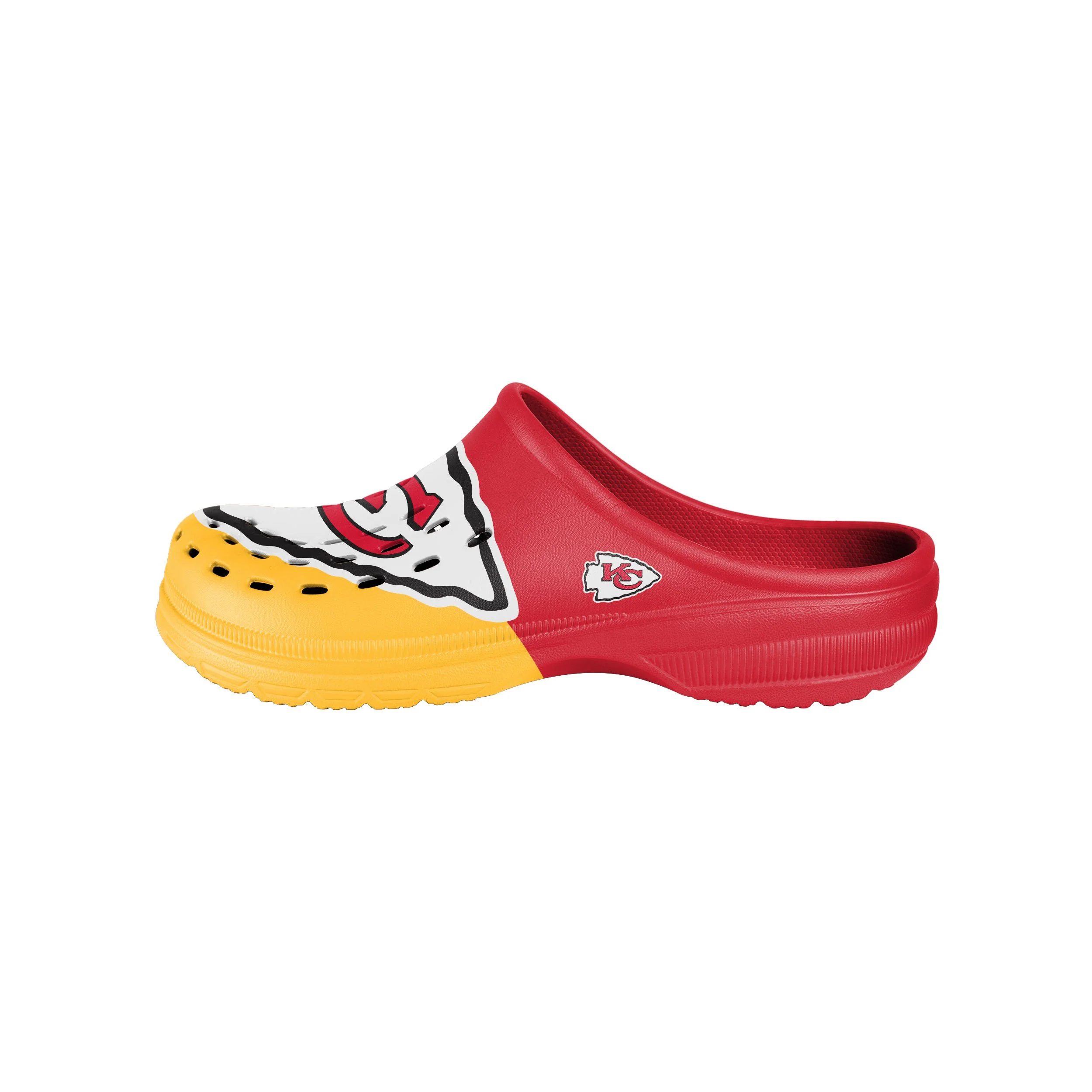Kansas City Chiefs NFL Mens Colorblock Big Logo Clog - Image 2