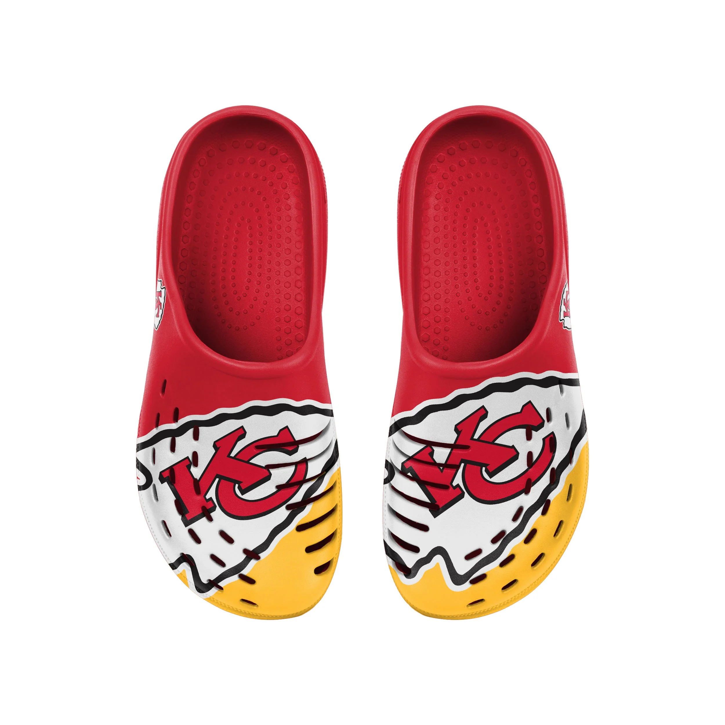 Kansas City Chiefs NFL Mens Colorblock Big Logo Clog - Image 4