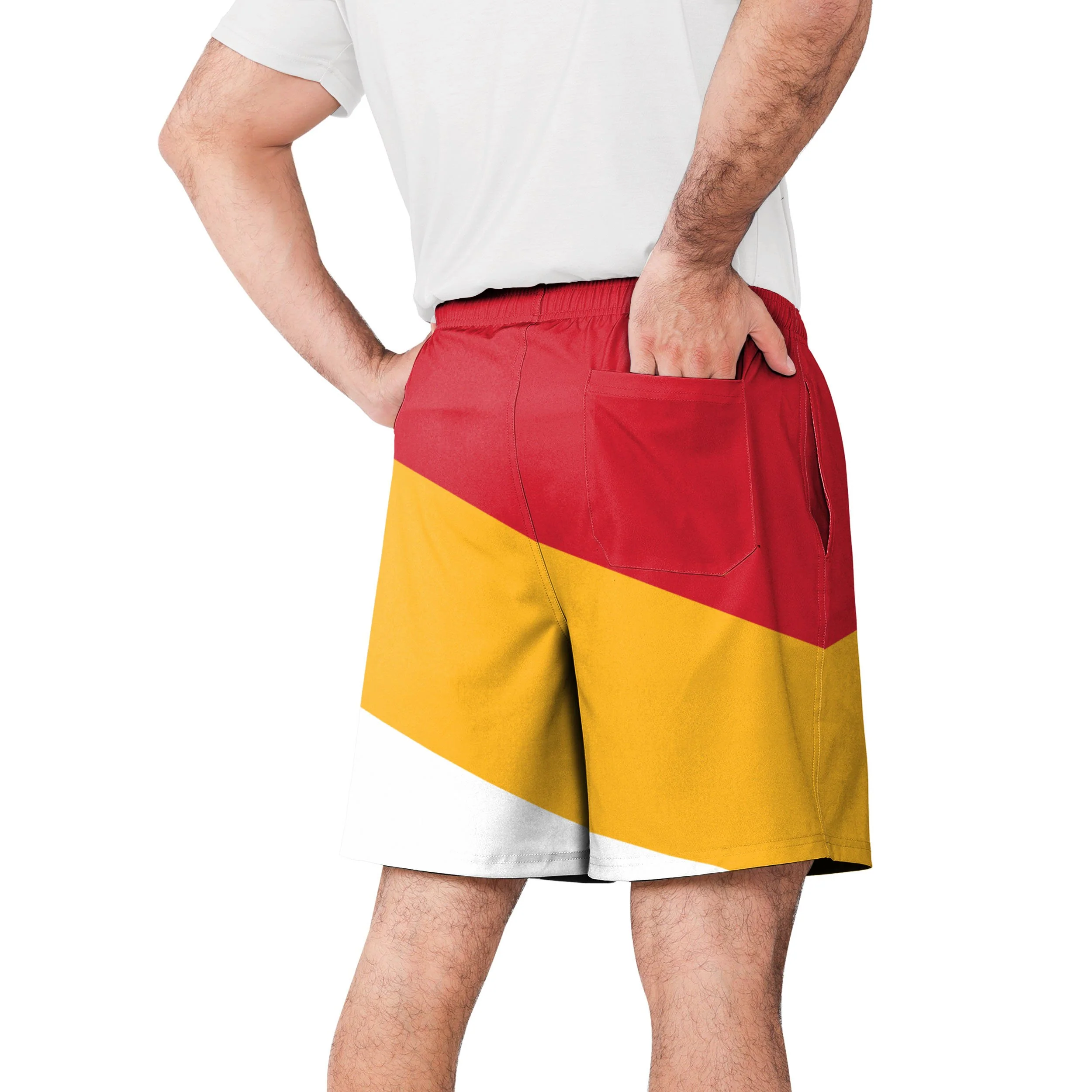 Kansas City Chiefs NFL Mens Colorblock Double Down Liner Training Shorts - Image 3