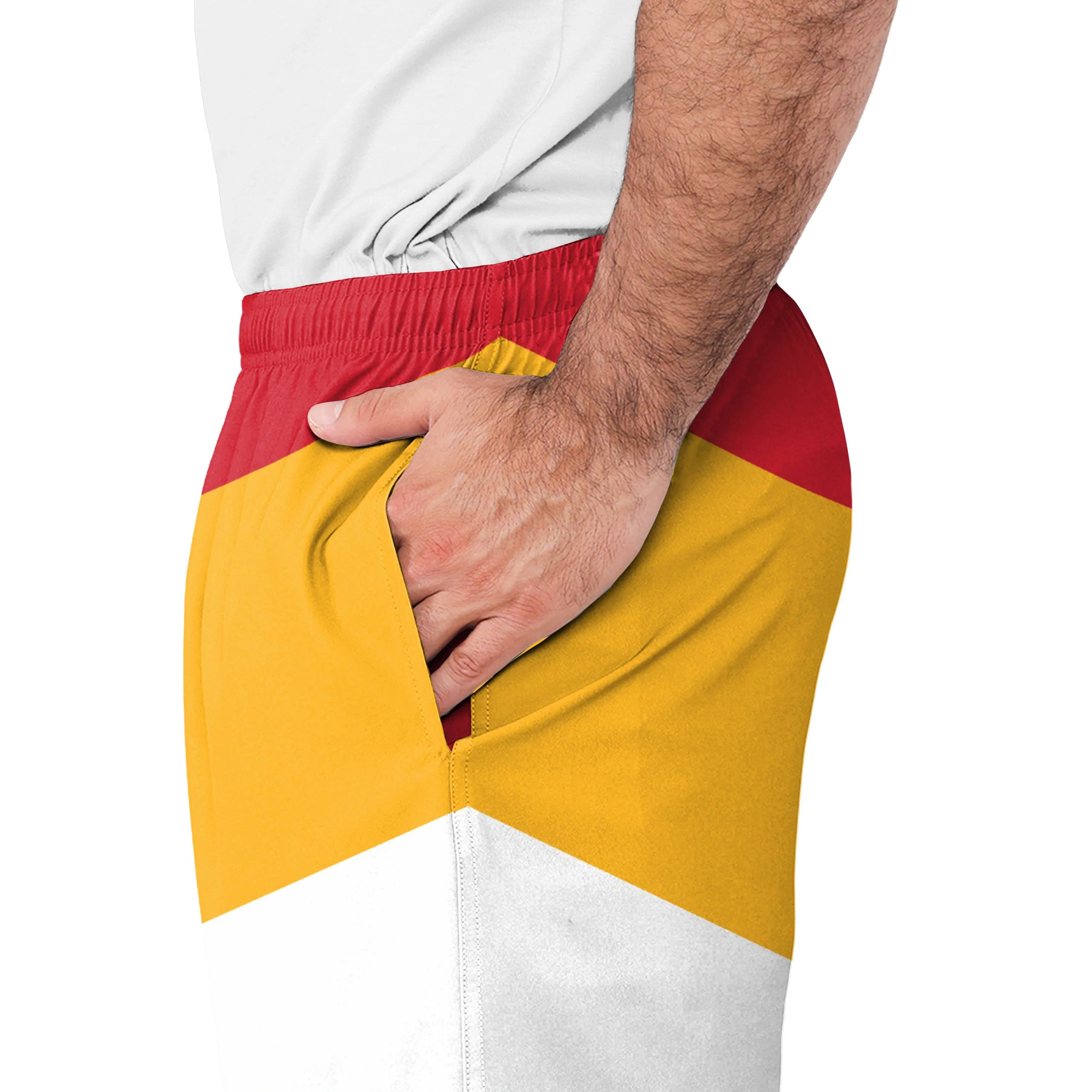 Kansas City Chiefs NFL Mens Colorblock Double Down Liner Training Shorts - Image 5