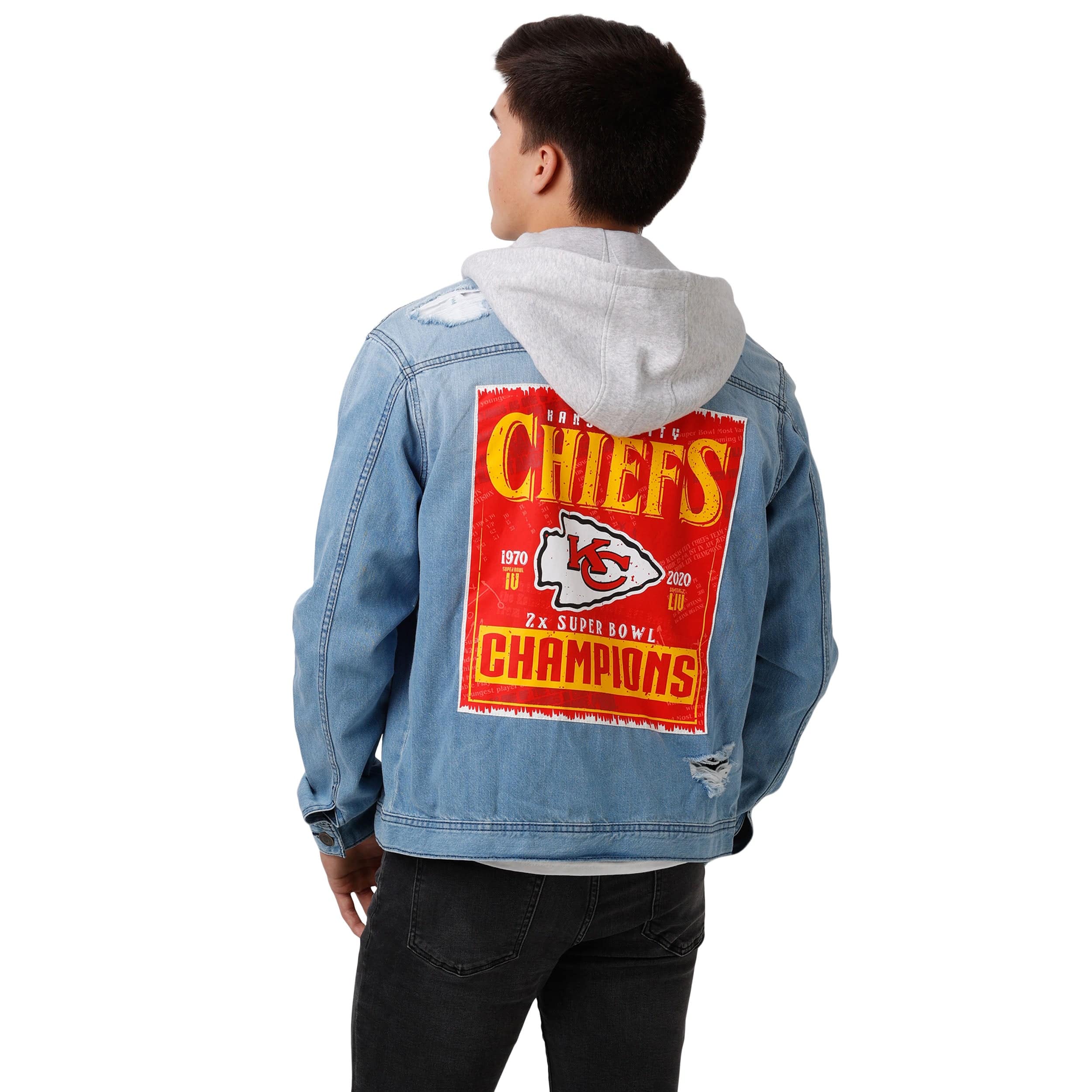 Kansas City Chiefs NFL Mens Denim Days Jacket - Image 2