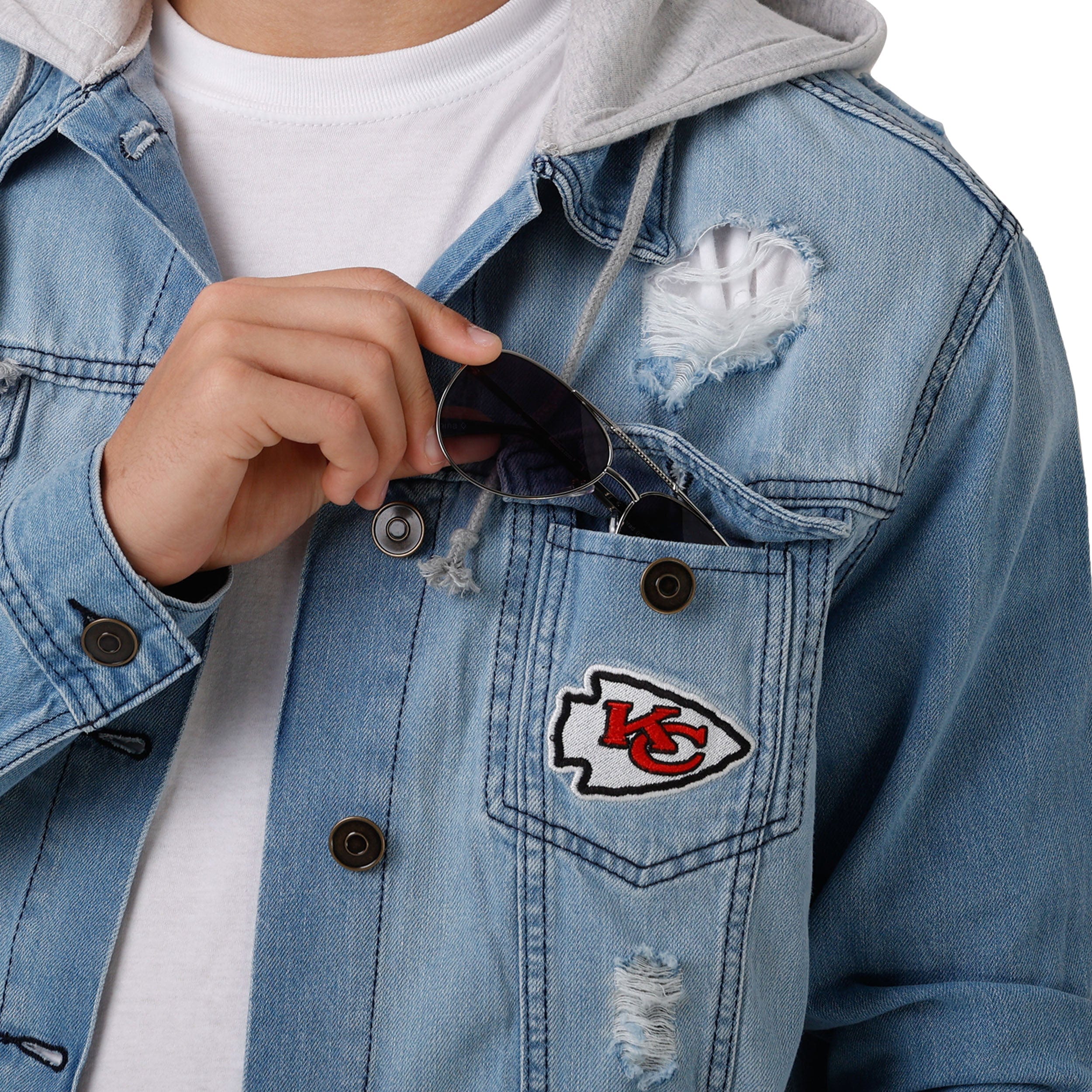 Kansas City Chiefs NFL Mens Denim Days Jacket - Image 3