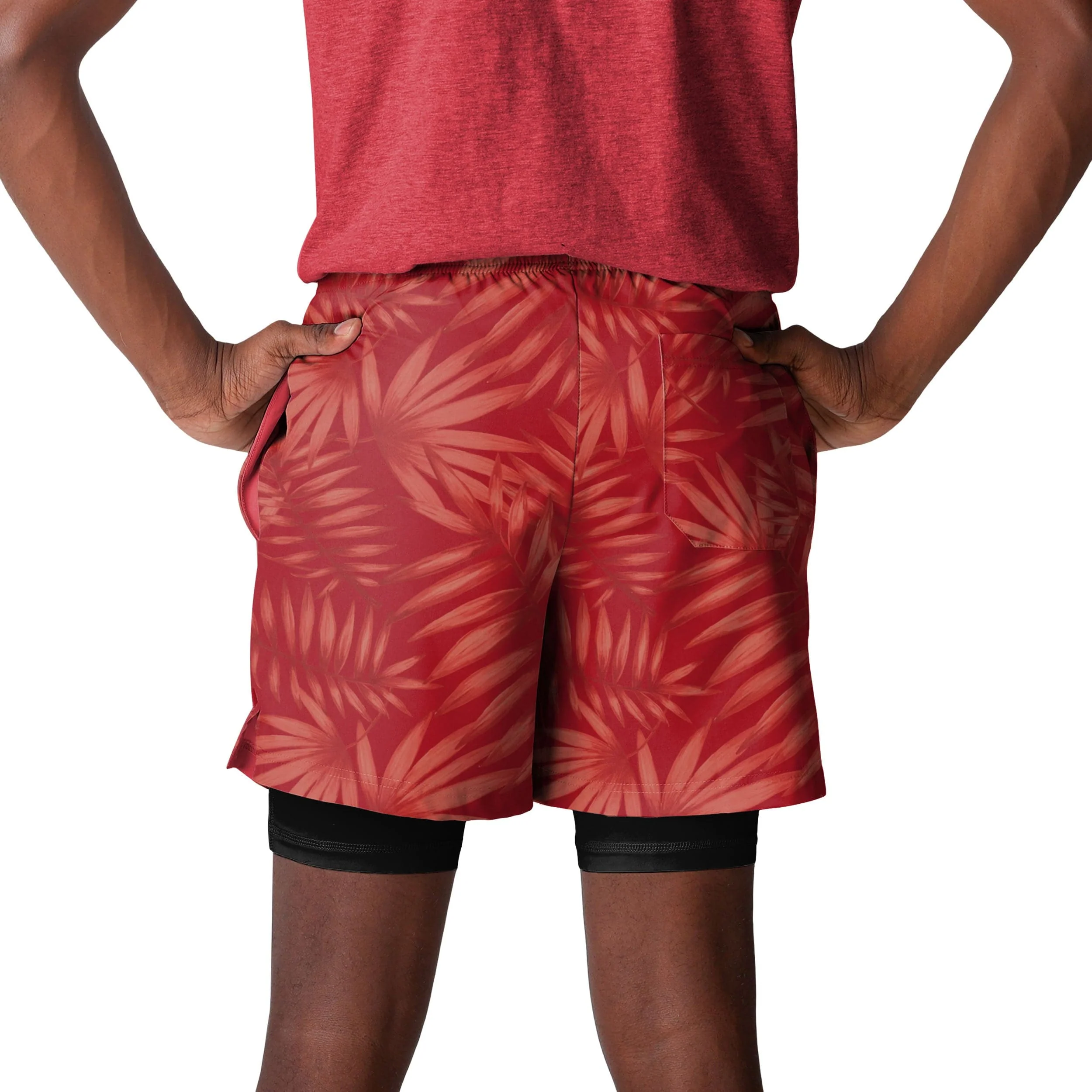 Kansas City Chiefs NFL Mens Floral Black Liner Shorts - Image 3