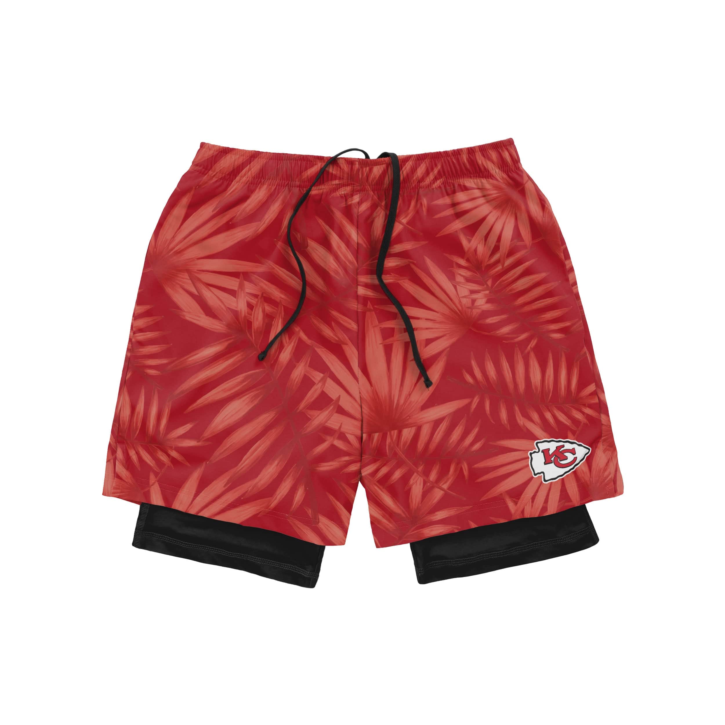 Kansas City Chiefs NFL Mens Floral Black Liner Shorts - Image 4
