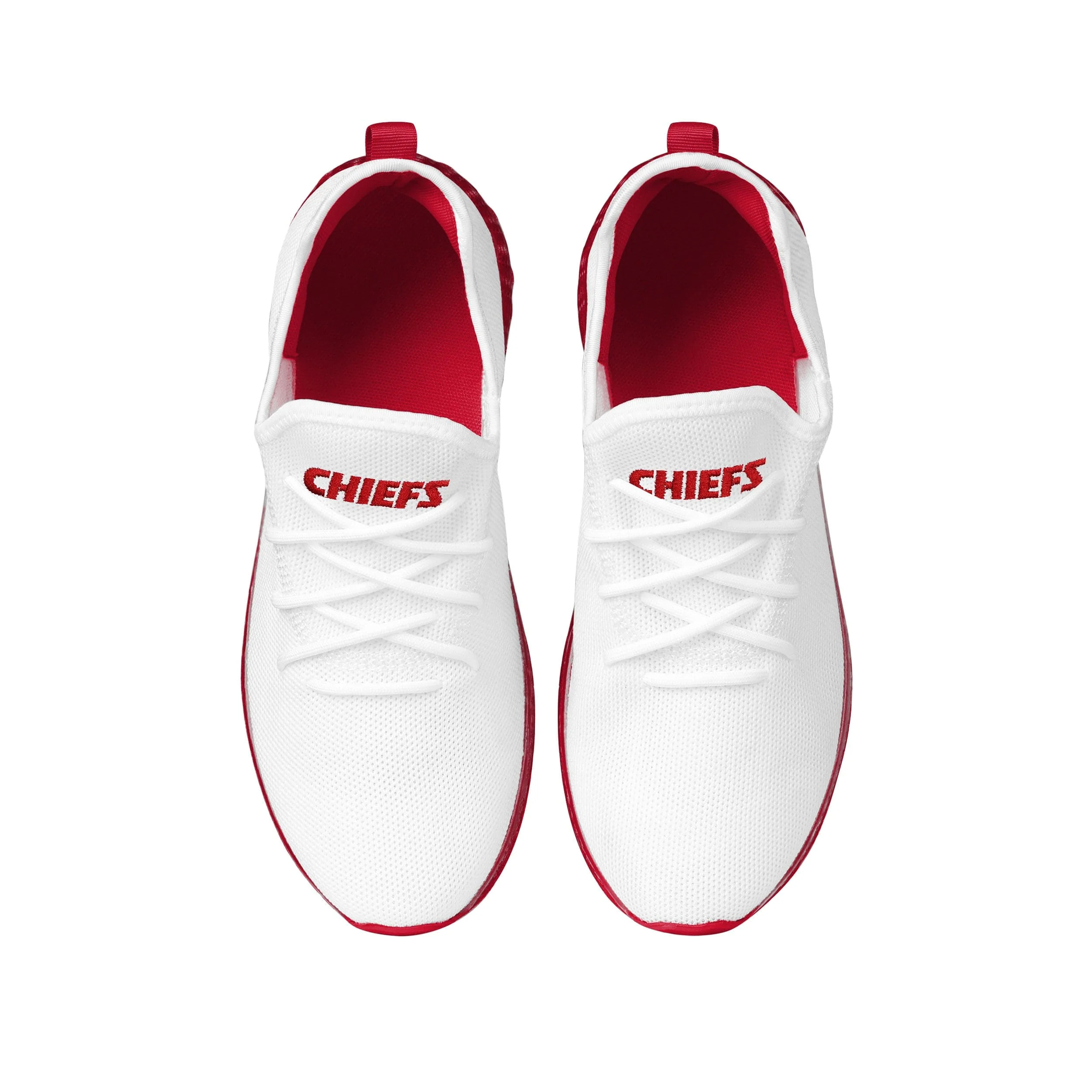 Kansas City Chiefs NFL Mens Gradient Midsole White Sneakers - Image 4