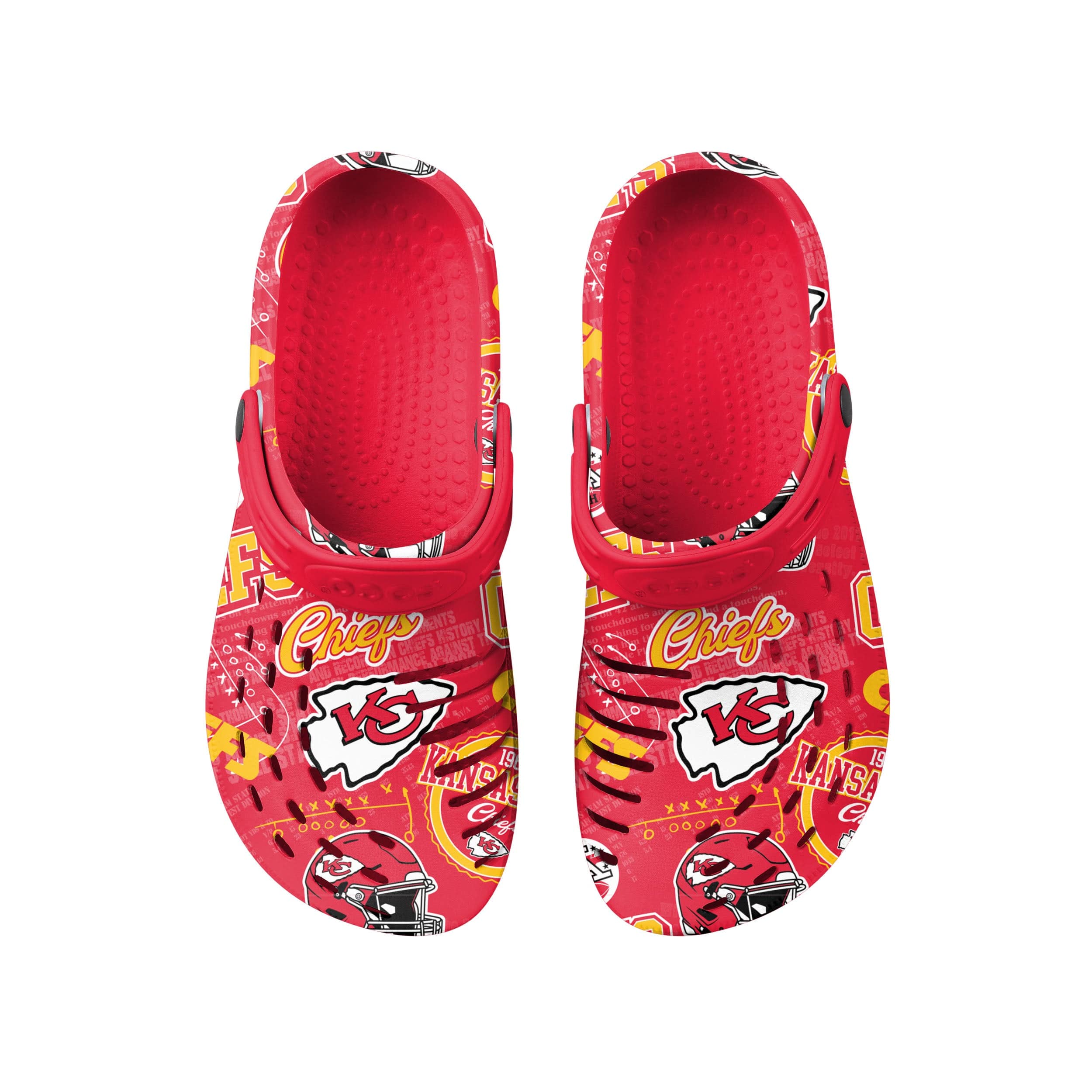 Kansas City Chiefs NFL Mens Historic Print Clog With Strap - Image 4