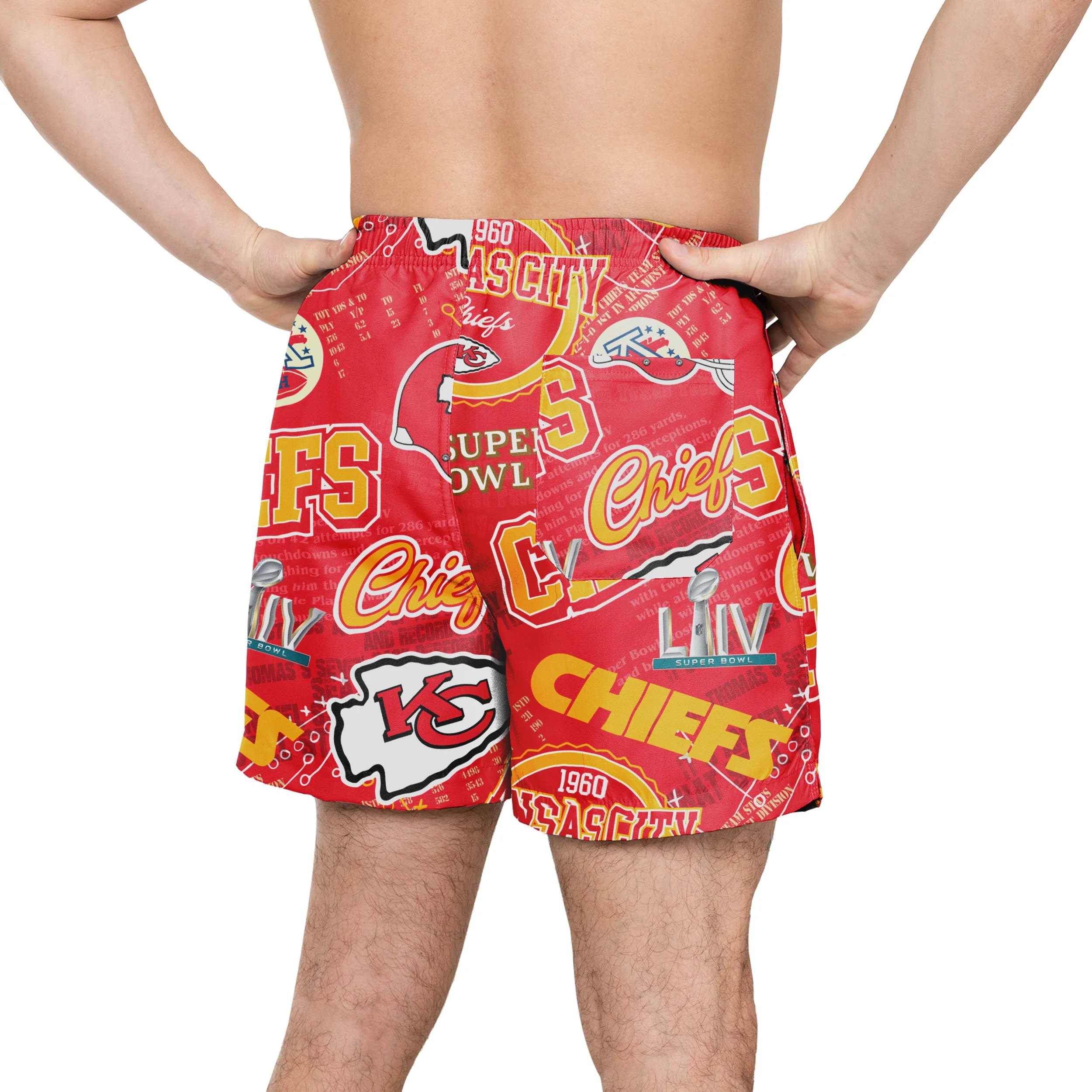 Kansas City Chiefs NFL Mens Logo Rush Swimming Trunks - Image 3
