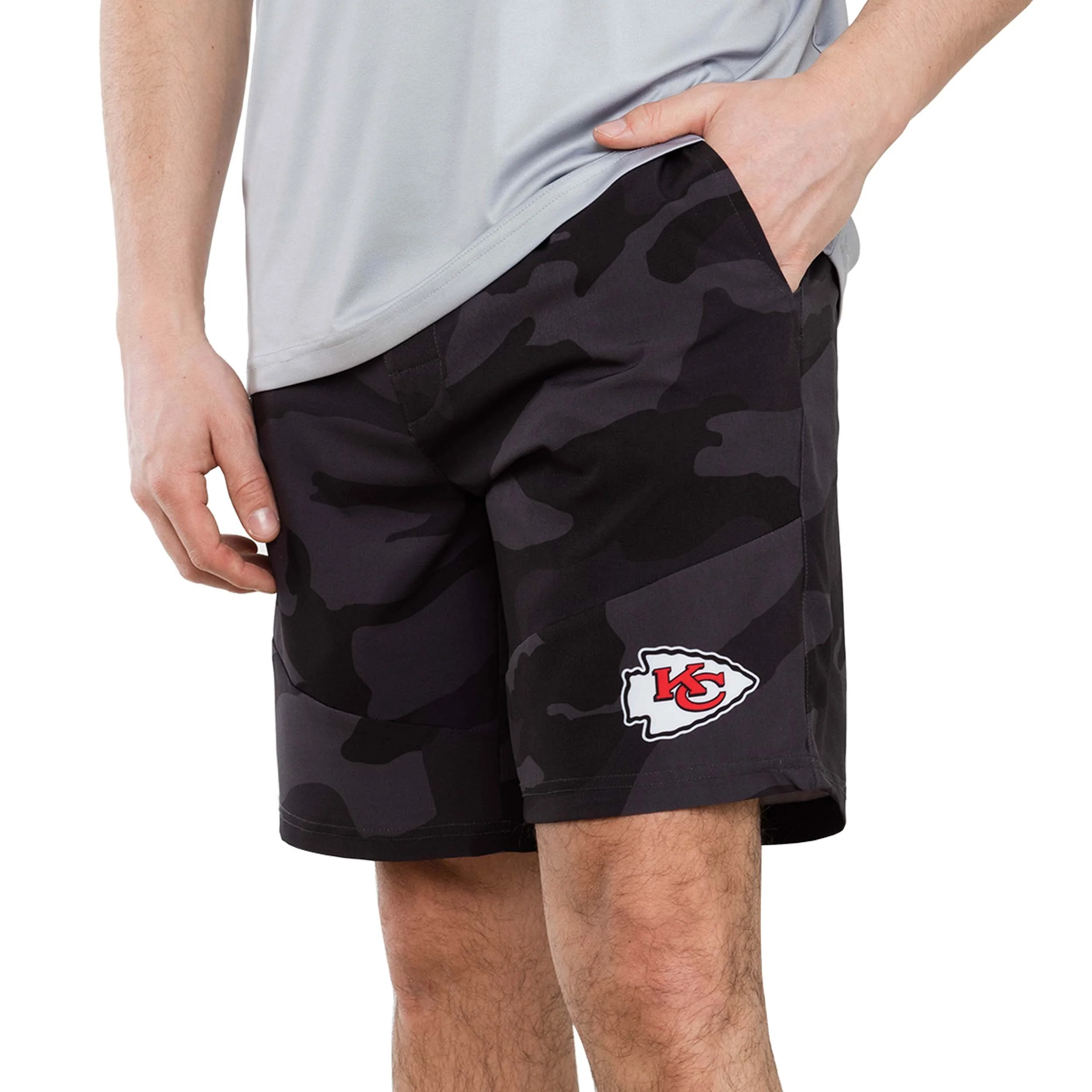 Kansas City Chiefs NFL Mens Nightcap Camo Walking Shorts - Image 2