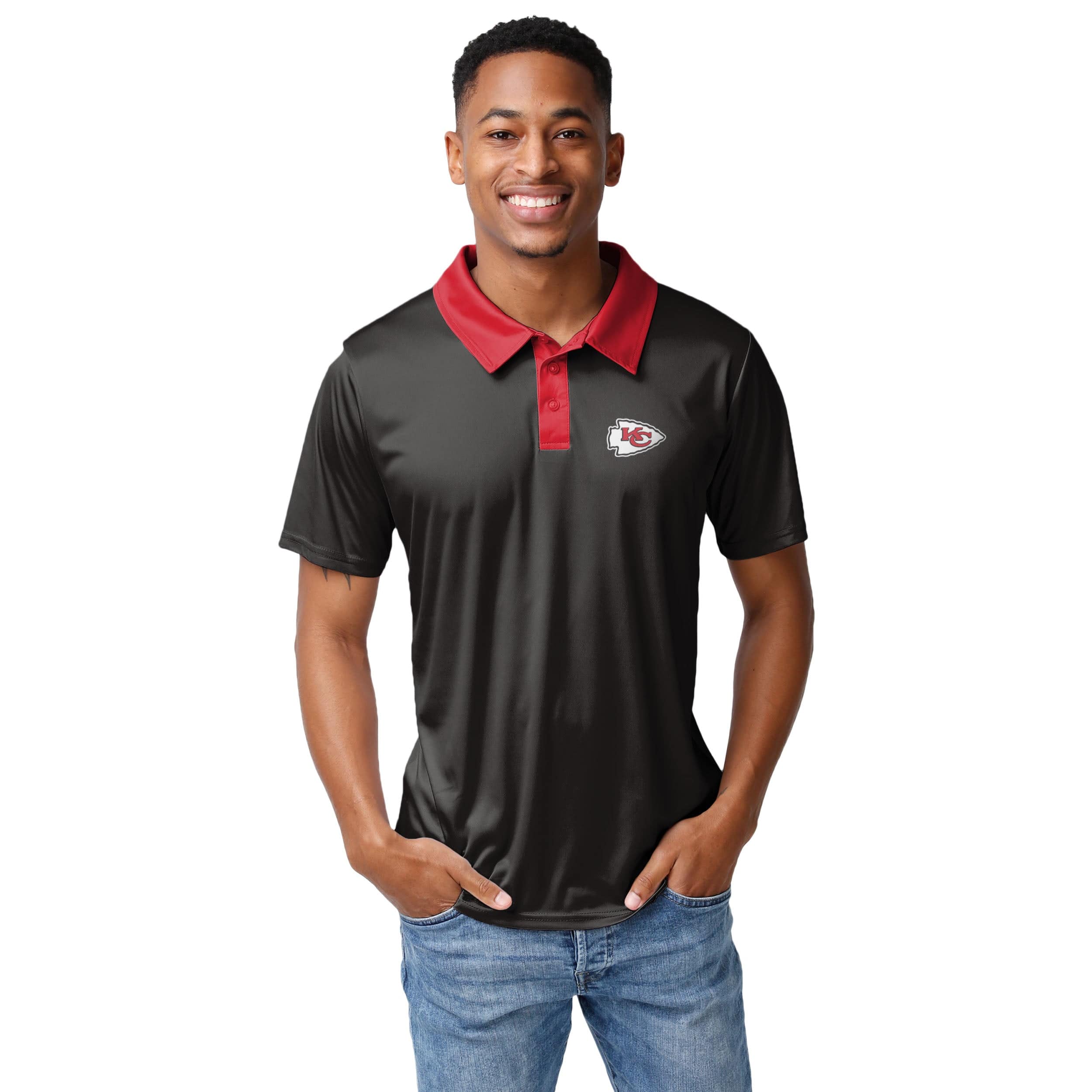 Kansas City Chiefs NFL Mens Nightcap Polyester Polo - Image 2