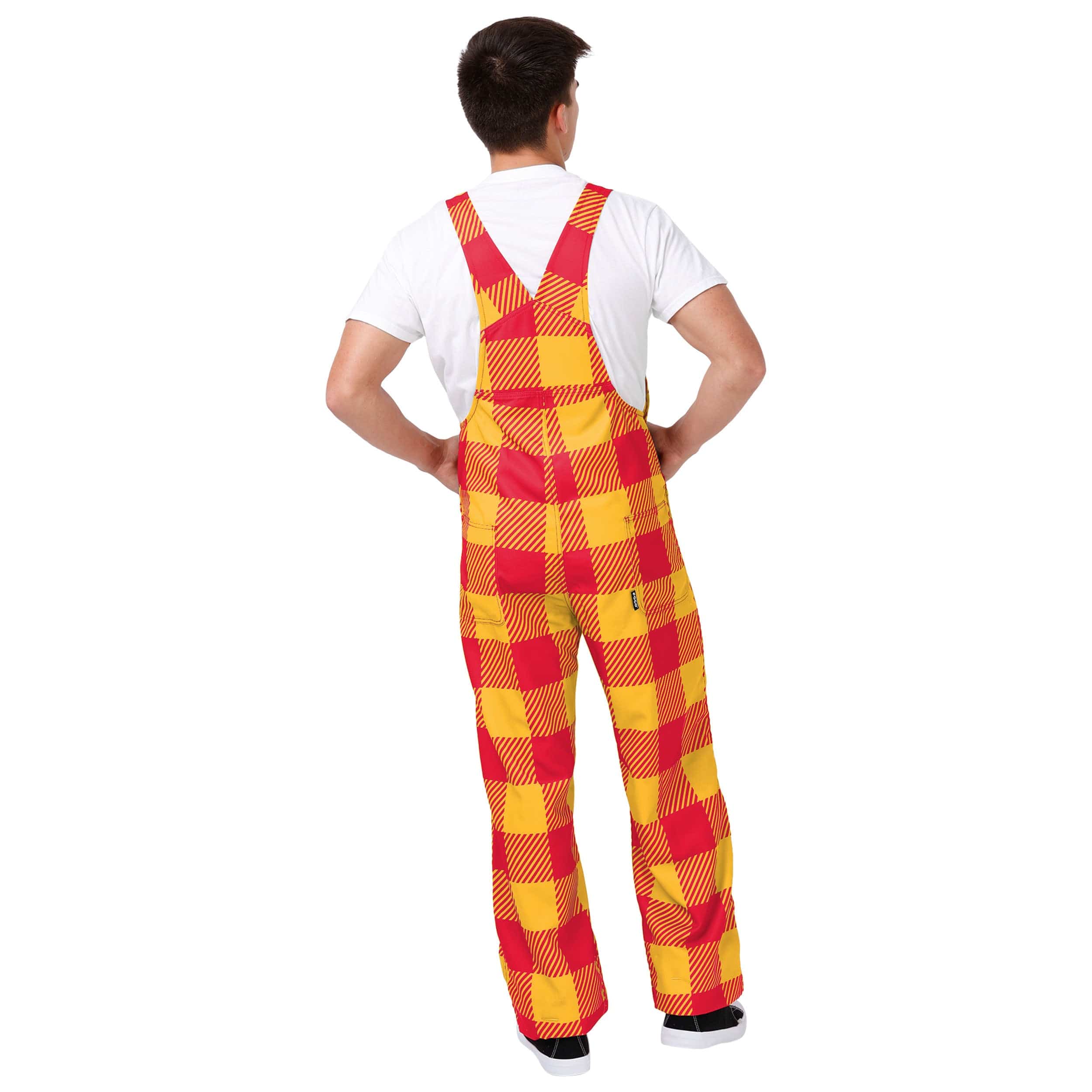 Kansas City Chiefs NFL Mens Plaid Bib Overalls - Image 2
