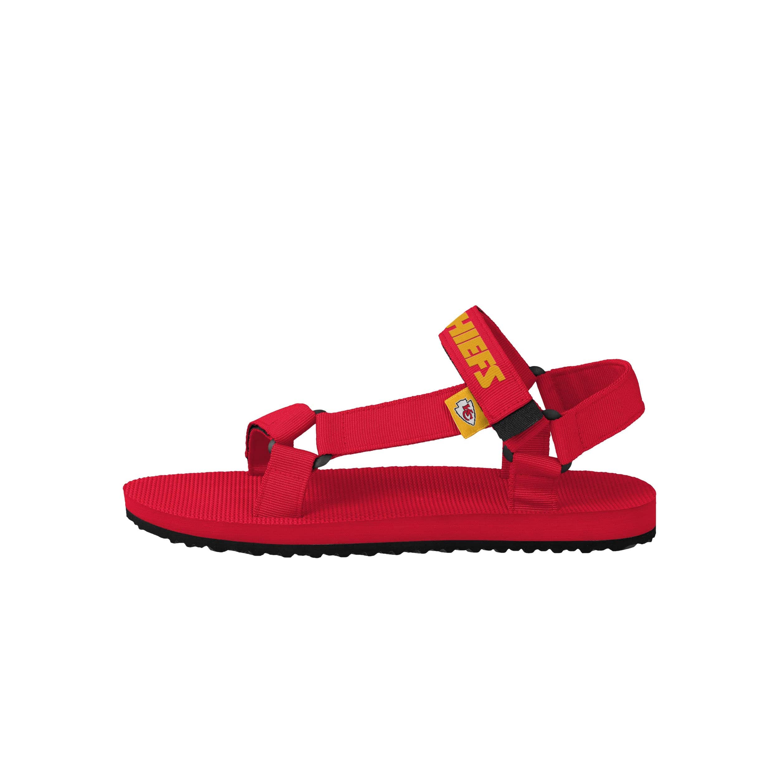 Kansas City Chiefs NFL Mens Solid Strap Sandal - Image 4