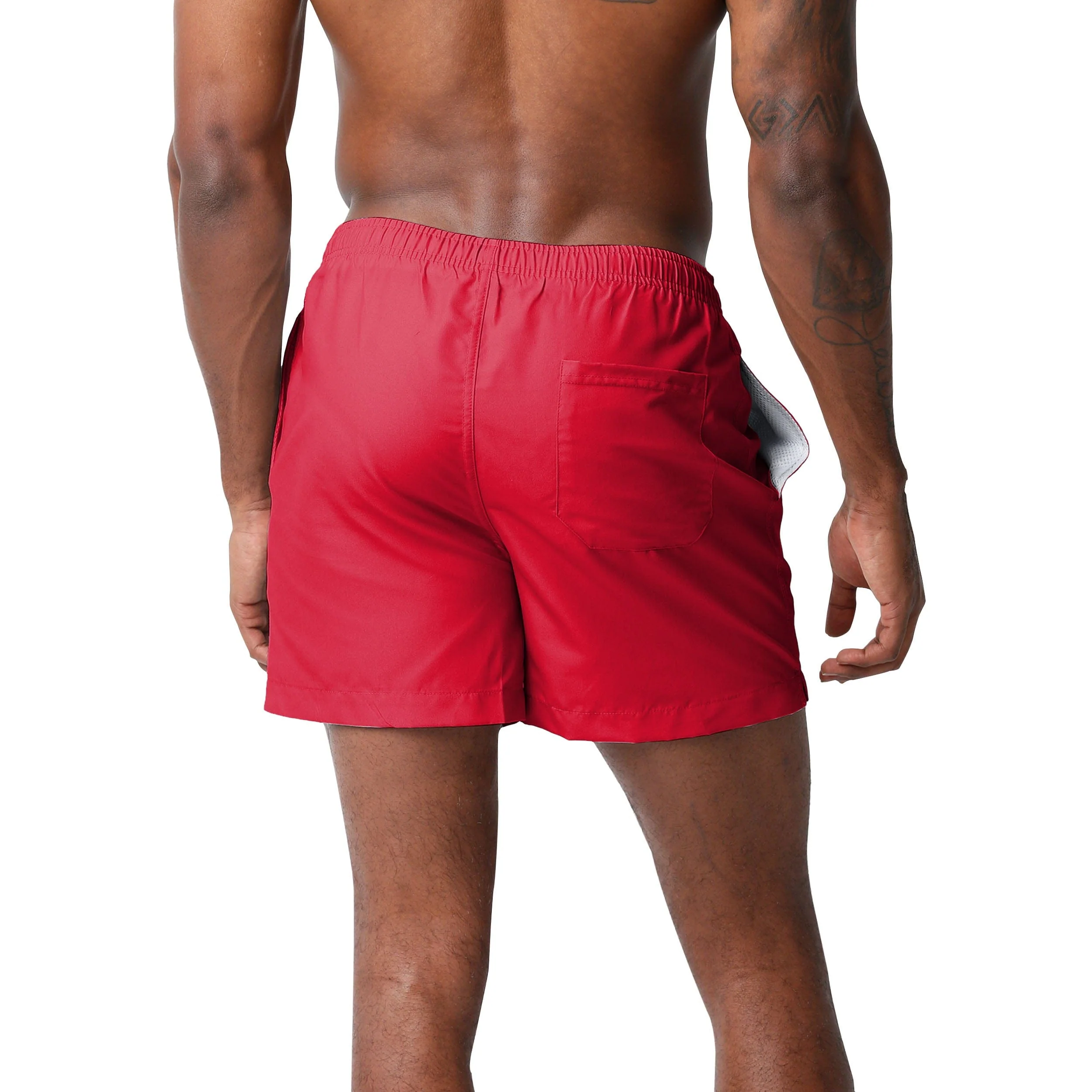 Kansas City Chiefs NFL Mens Solid Wordmark 5.5" Swimming Trunks - Image 3