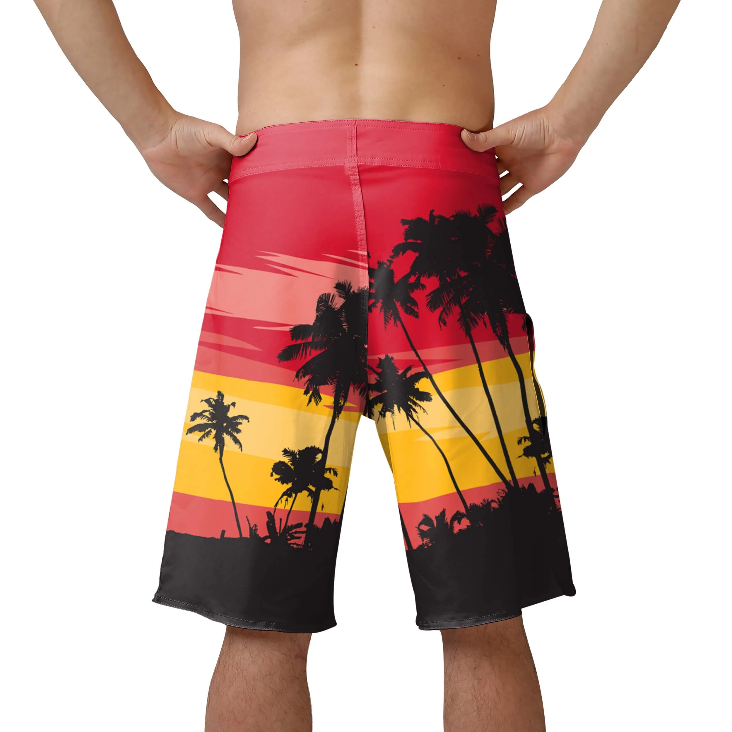 Kansas City Chiefs NFL Mens Sunset Boardshorts - Image 3