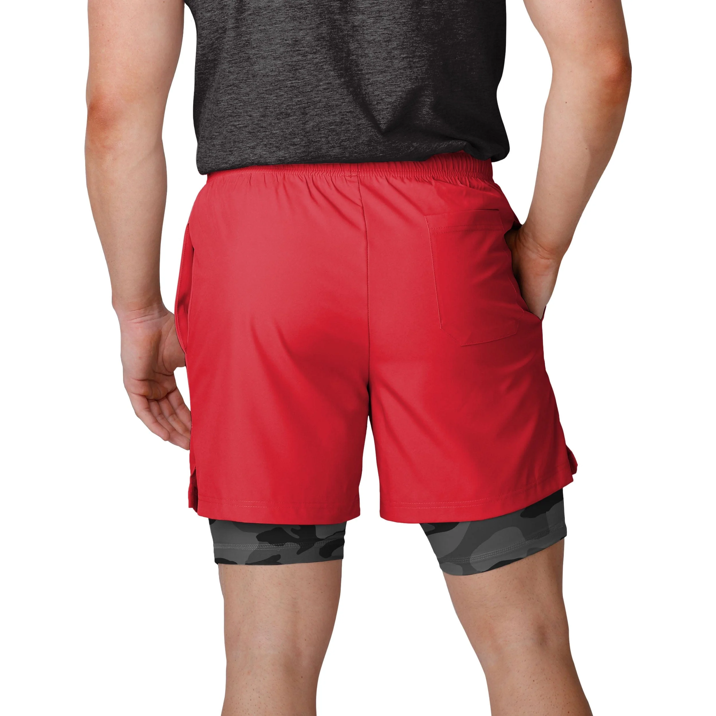 Kansas City Chiefs NFL Mens Team Color Camo Liner Shorts - Image 3