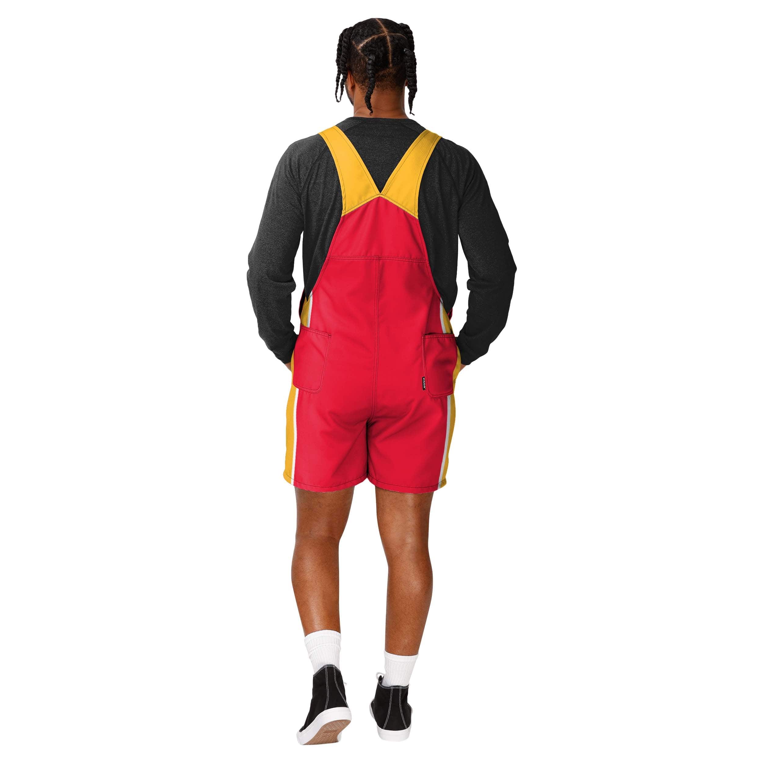 Kansas City Chiefs NFL Mens Team Stripe Bib Shortalls - Image 2