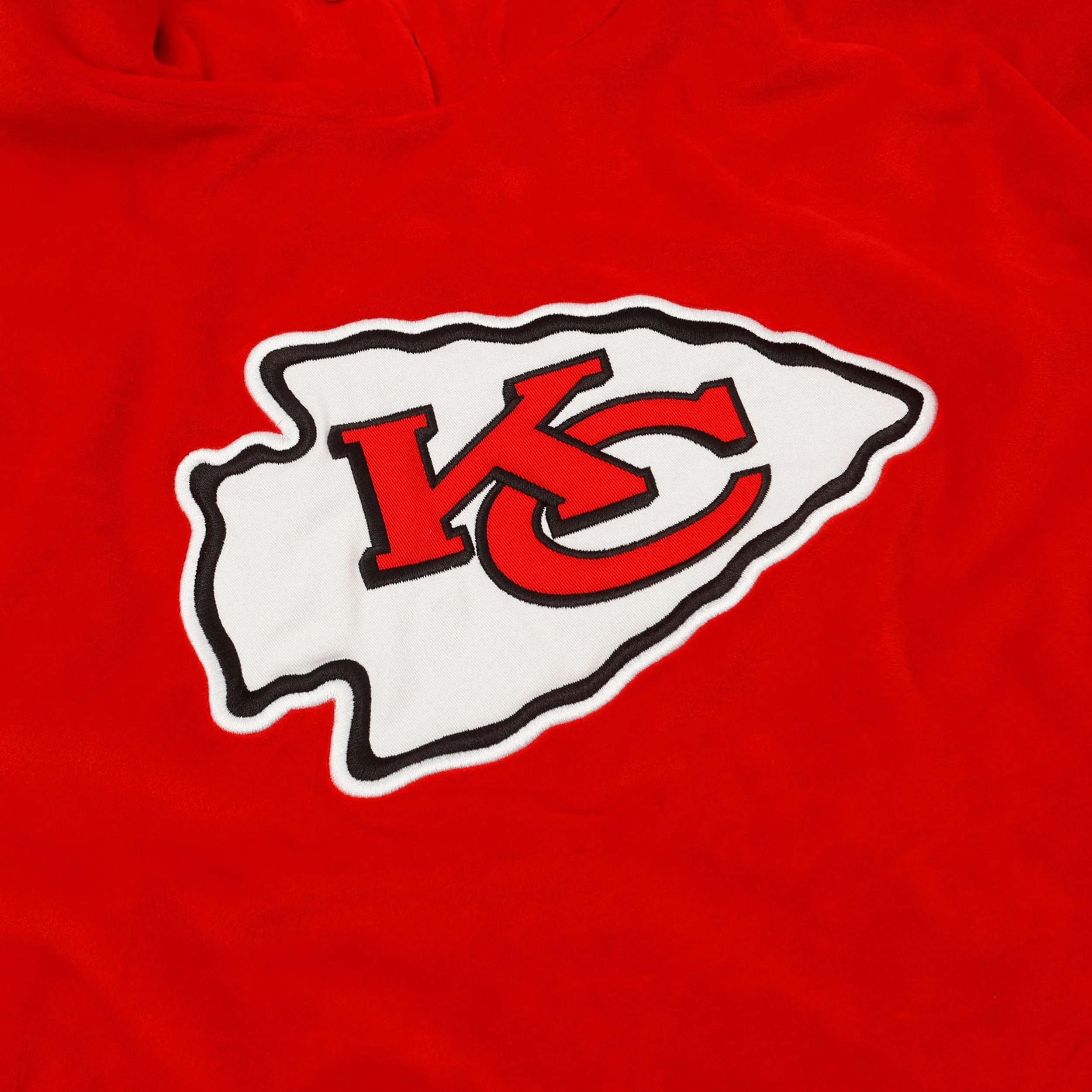 Kansas City Chiefs NFL Mens Velour Hooded Sweatshirt - Image 4