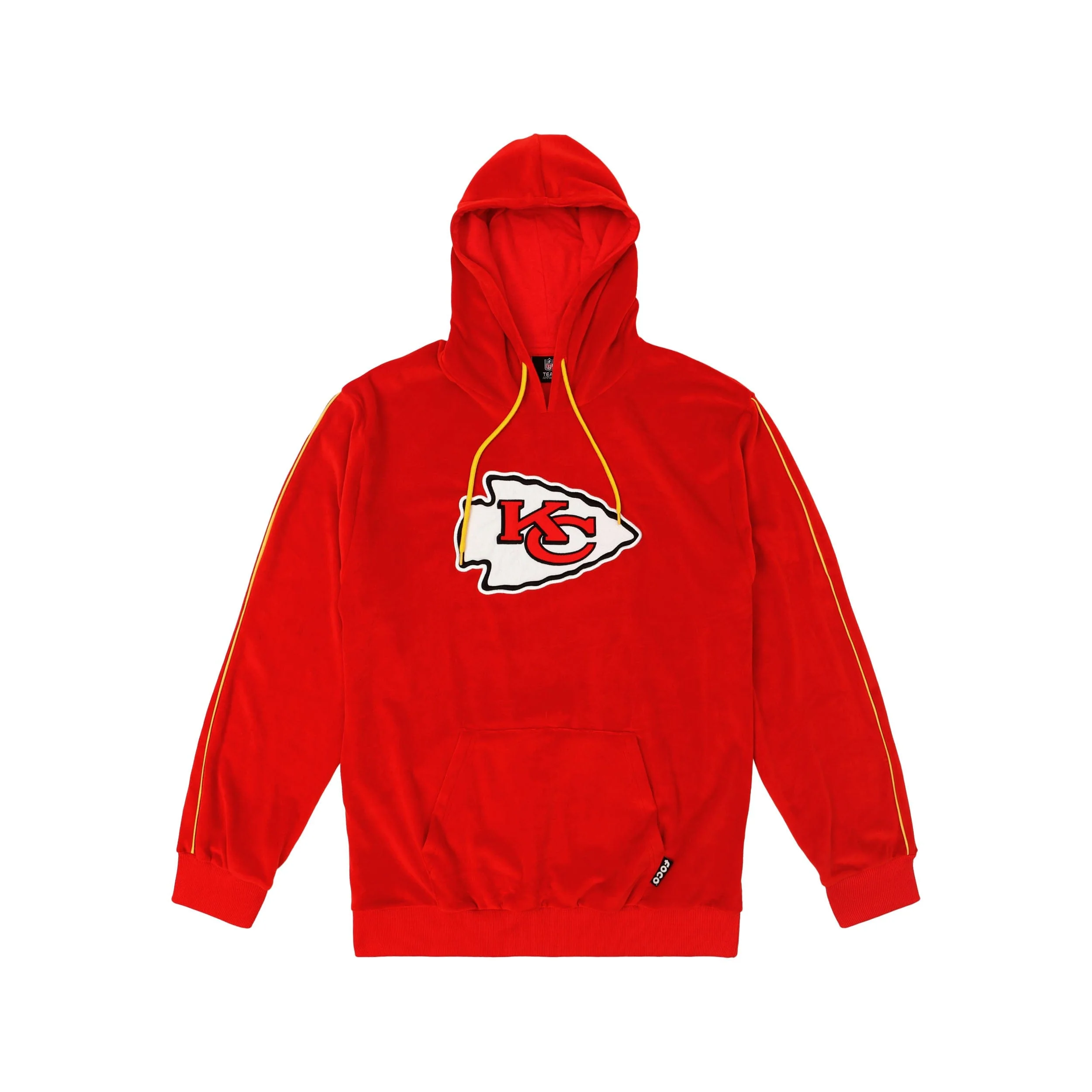 Kansas City Chiefs NFL Mens Velour Hooded Sweatshirt - Image 5