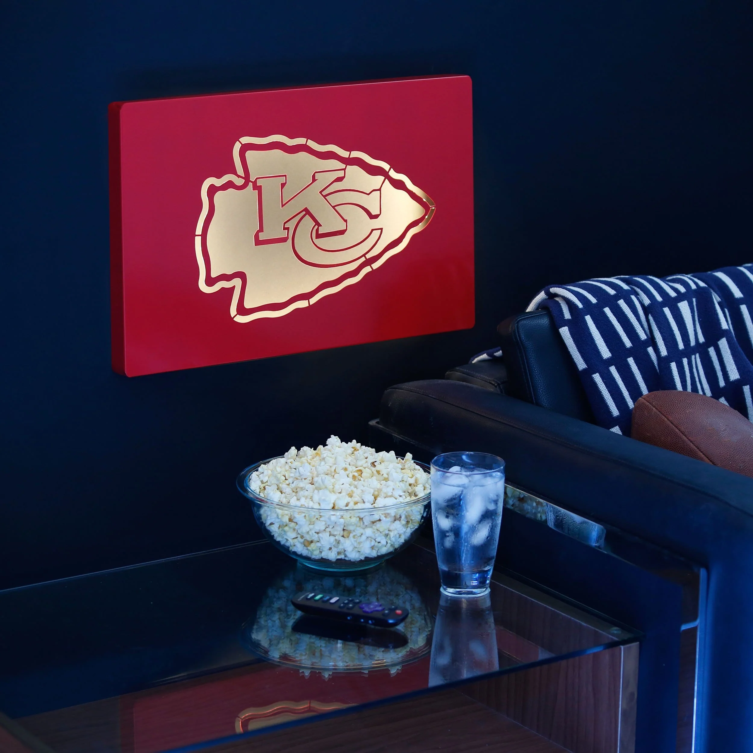 Kansas City Chiefs NFL Metal Light Up Logo Sign - Image 2