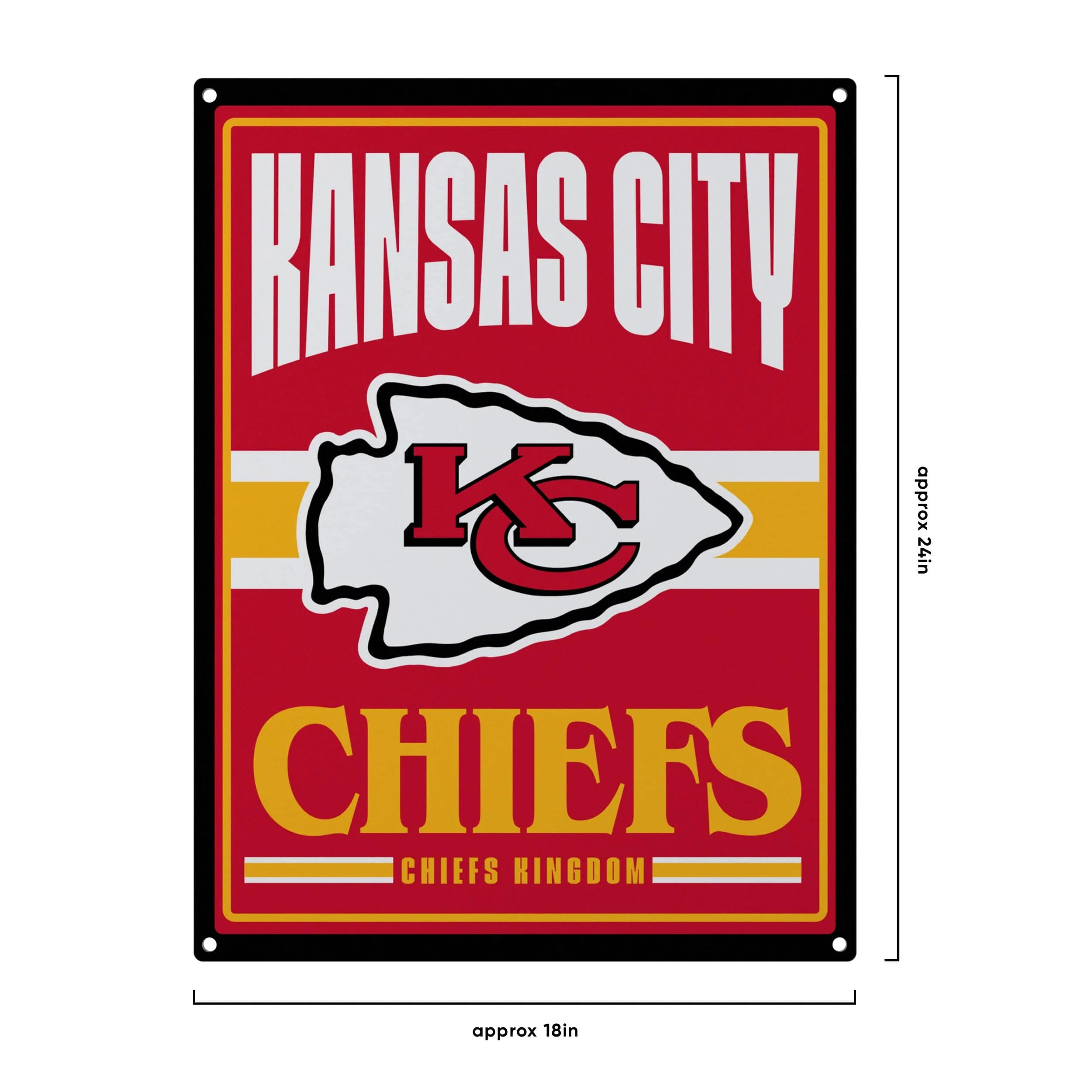 Kansas City Chiefs NFL Metal Tacker Wall Sign - Image 4