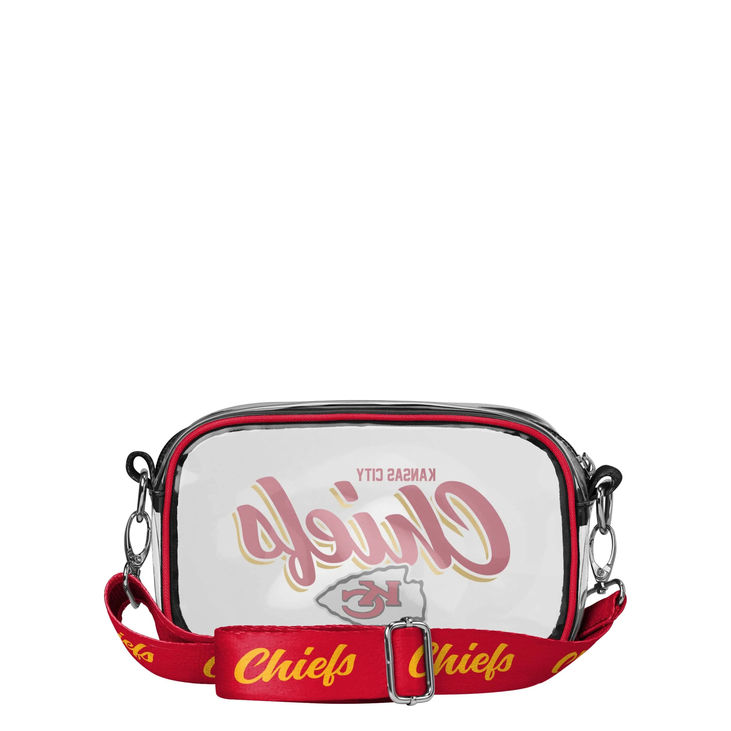 Kansas City Chiefs NFL Monty Script Clear Crossbody Bag - Image 5