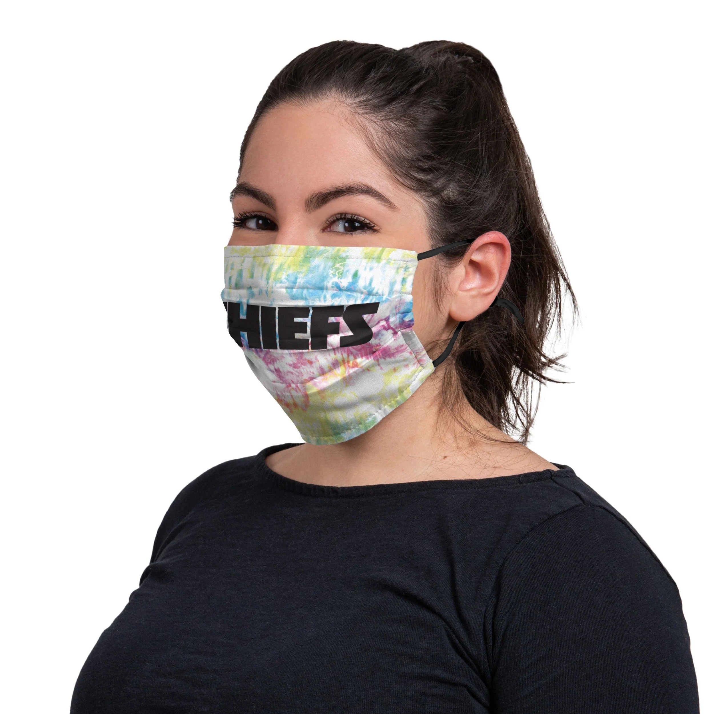 Kansas City Chiefs NFL Neon Floral 3 Pack Face Cover - Image 3