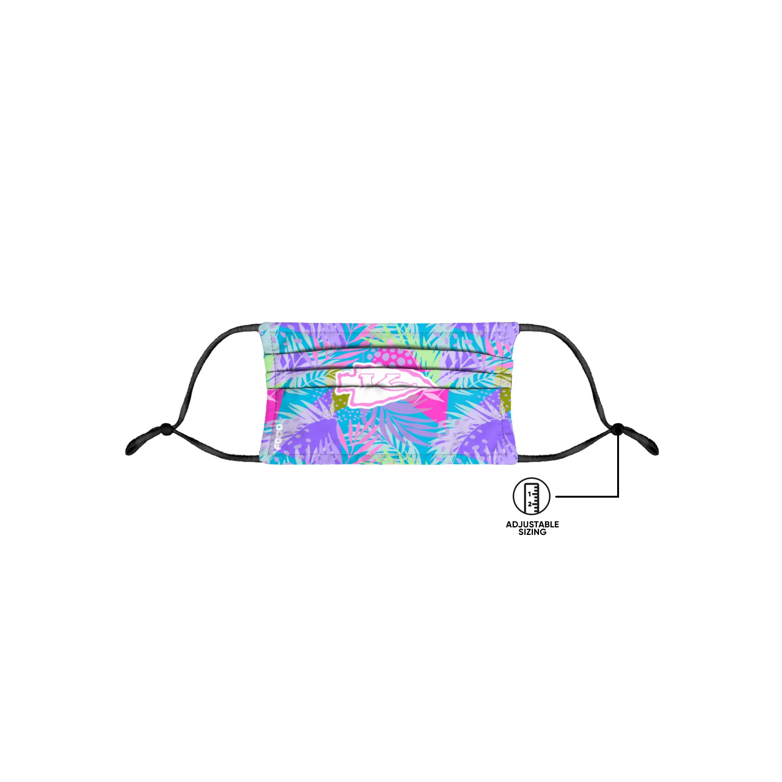 Kansas City Chiefs NFL Neon Floral 3 Pack Face Cover - Image 5
