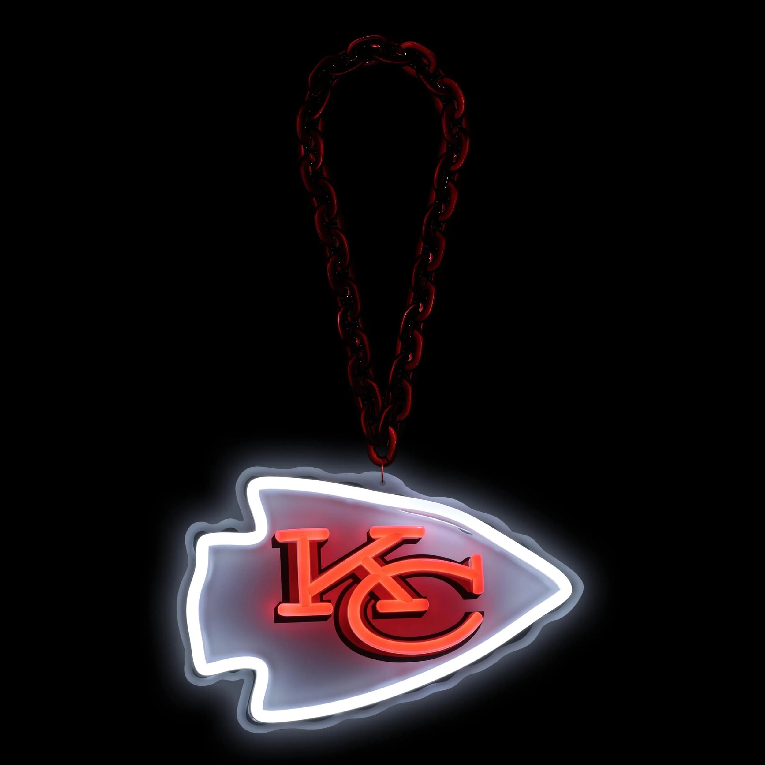 Kansas City Chiefs NFL Neon Light Up Big Logo Chain - Image 2