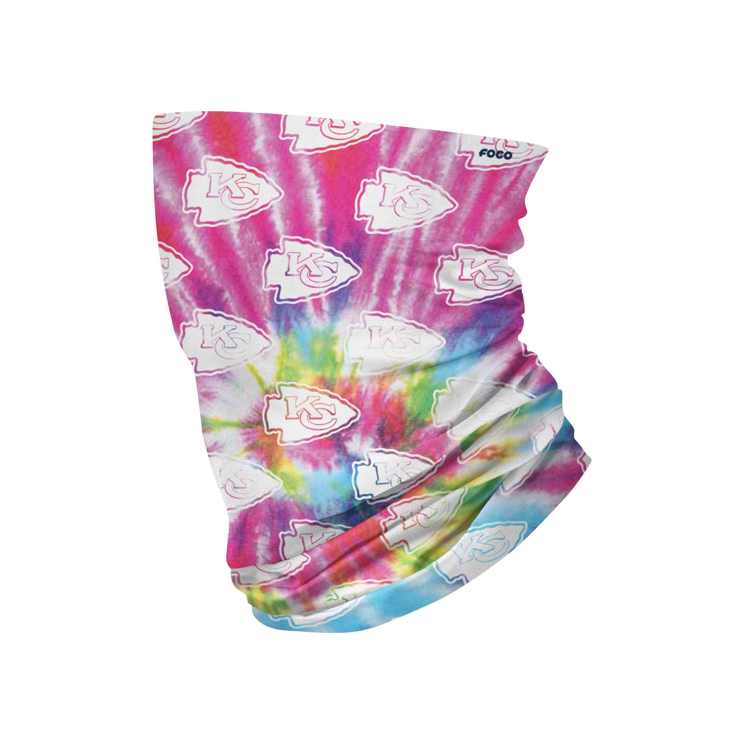 Kansas City Chiefs NFL Pastel Tie-Dye Gaiter Scarf