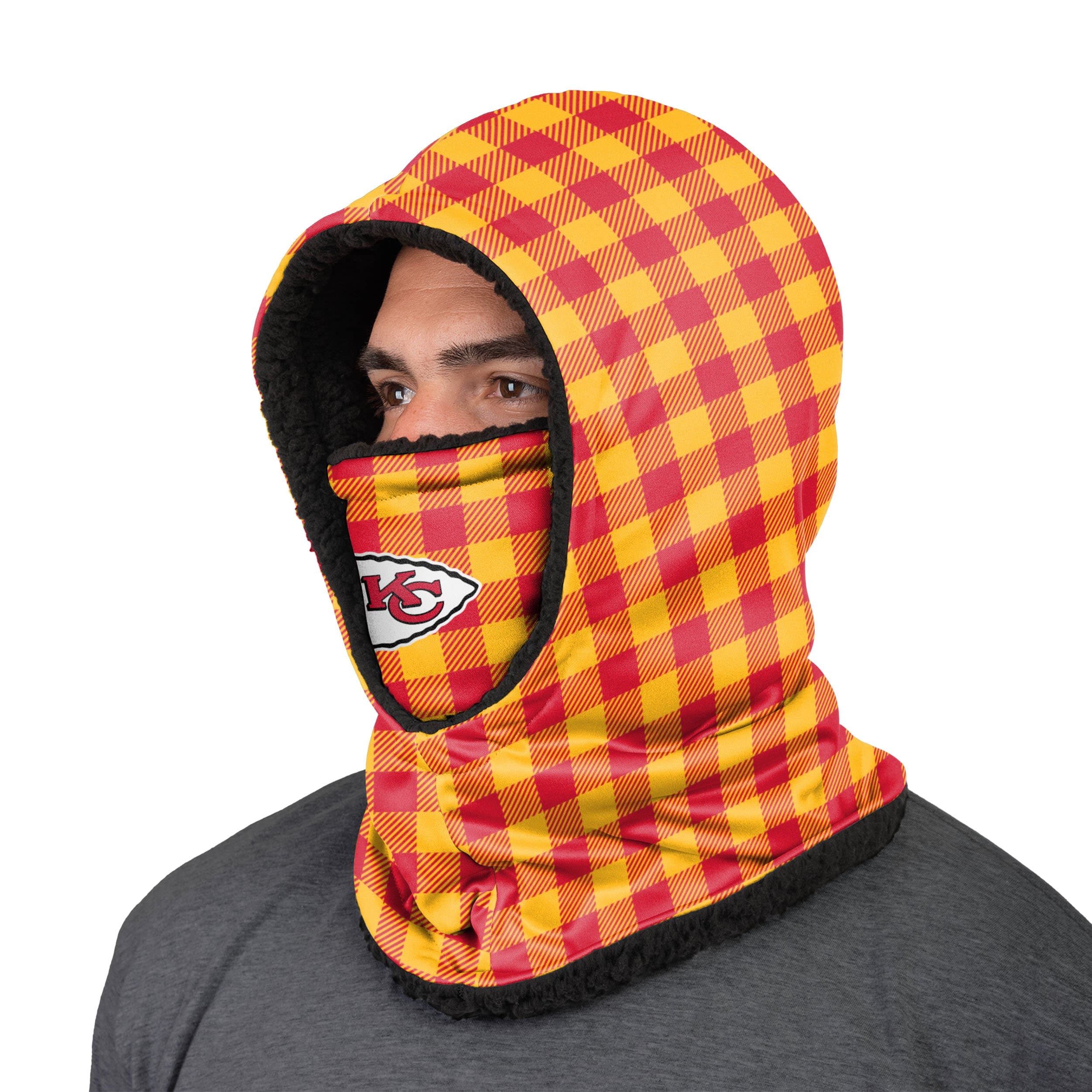 Kansas City Chiefs NFL Plaid Hooded Gaiter - Image 2