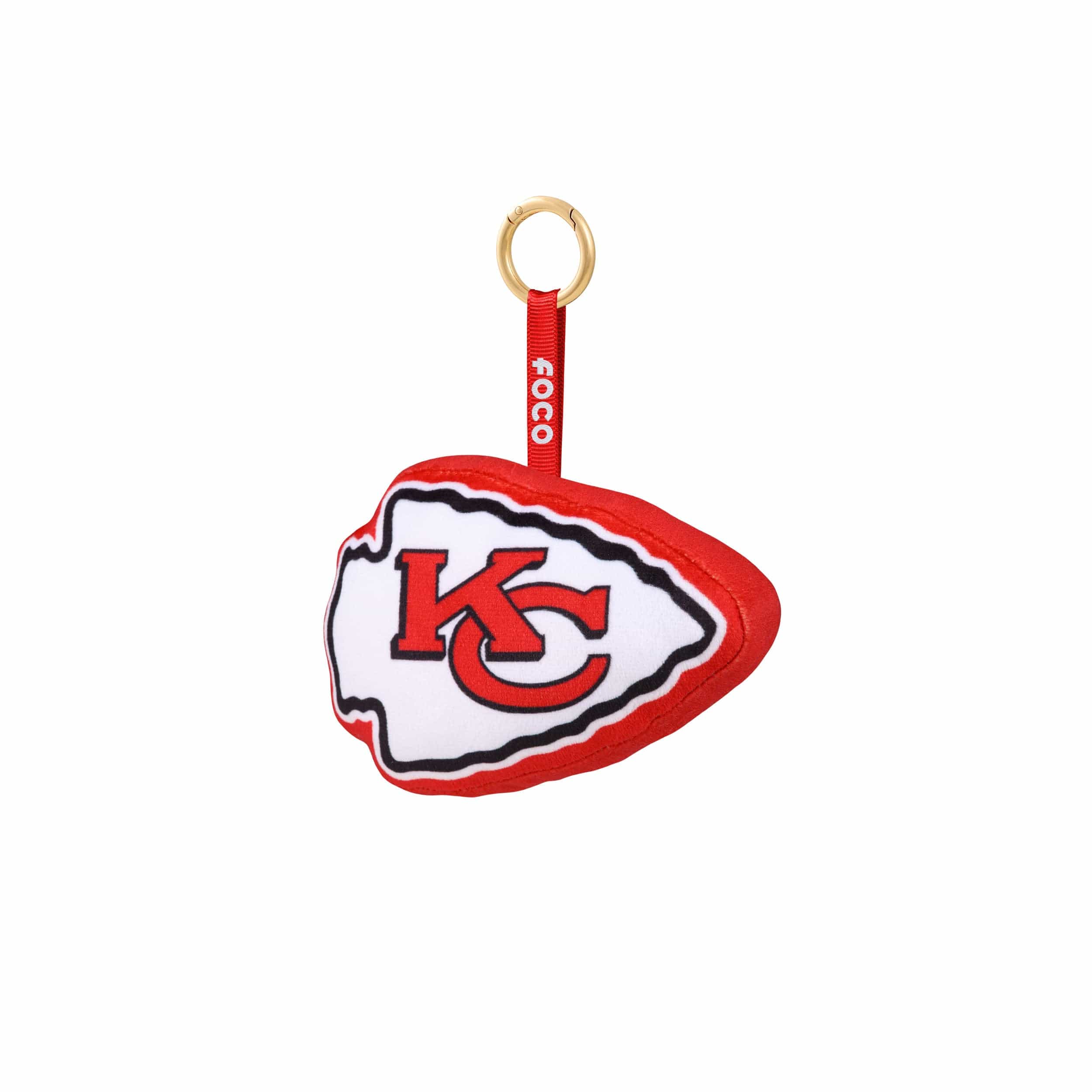 Kansas City Chiefs NFL Plush Team Logo Bag Charm Keychain - Image 3