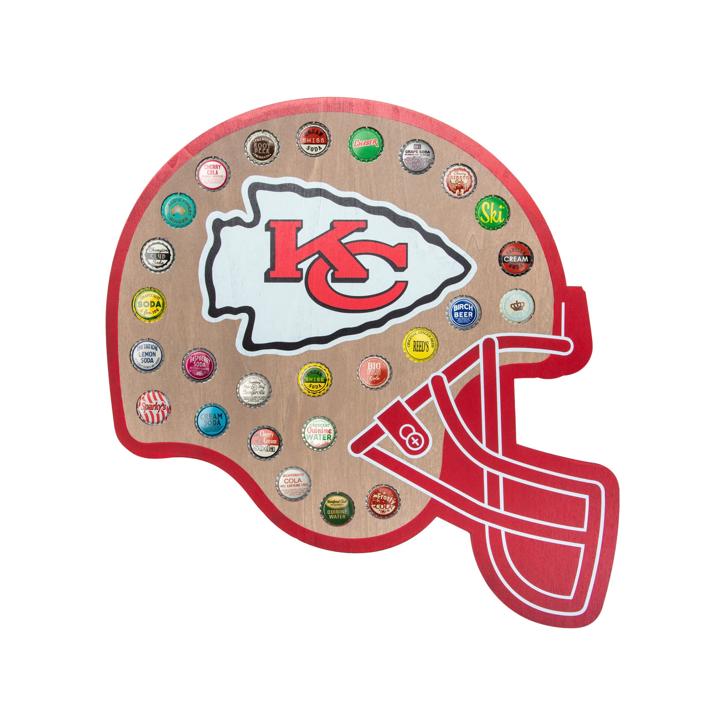 Kansas City Chiefs NFL Push Bottle Cap Wall Sign