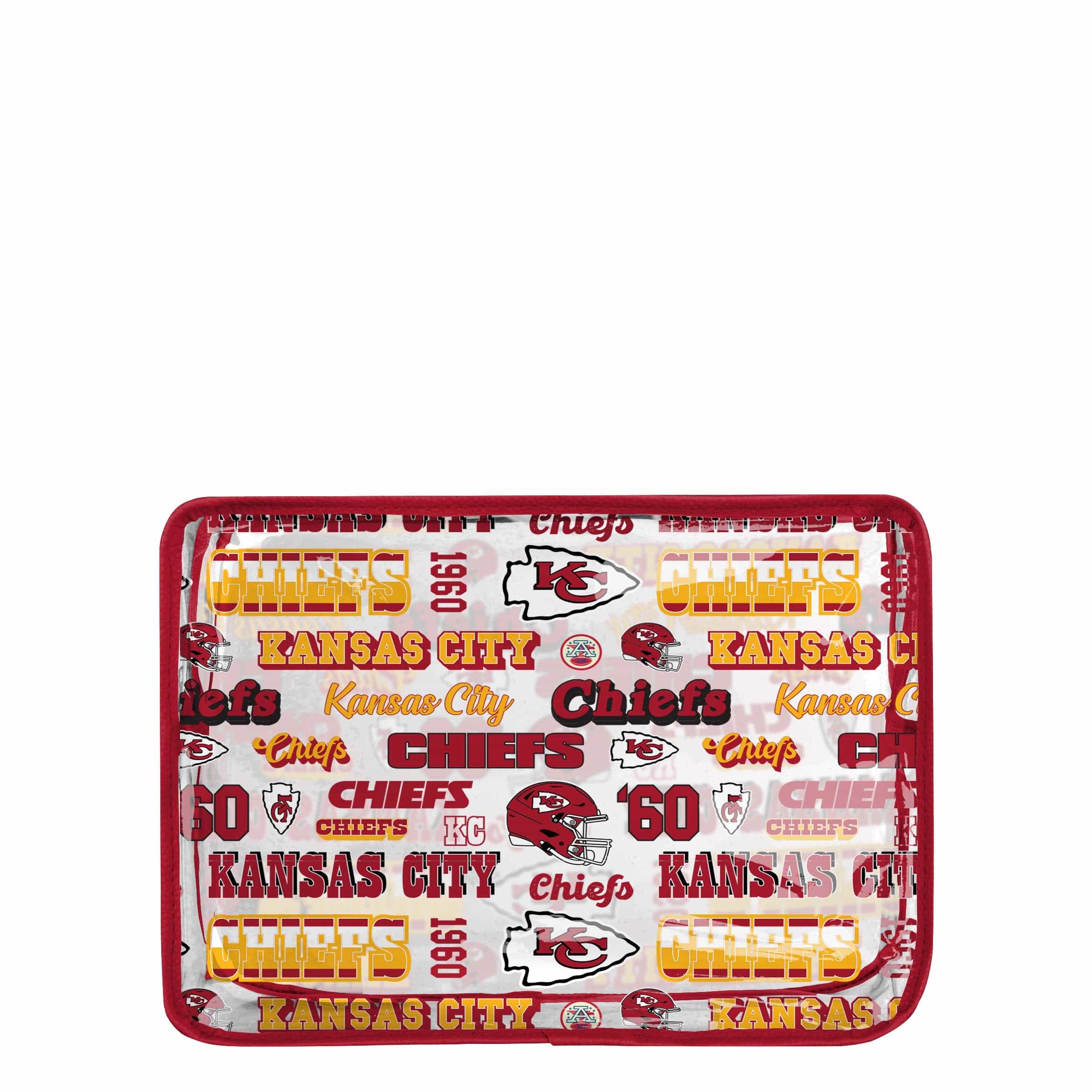 Kansas City Chiefs NFL Repeat Retro Print Clear Cosmetic Bag - Image 5