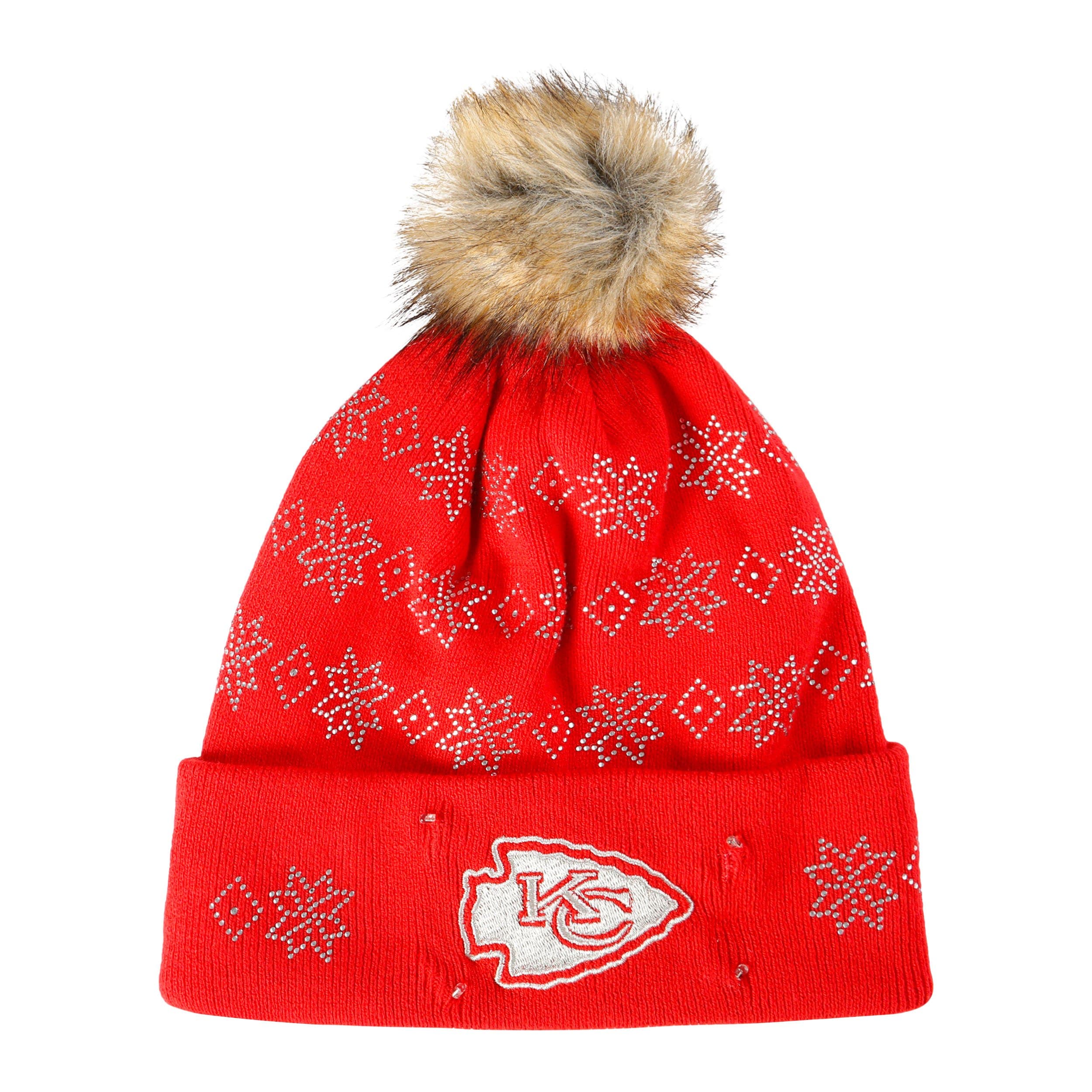 Kansas City Chiefs NFL Rhinestone Light Up Beanie - Image 3