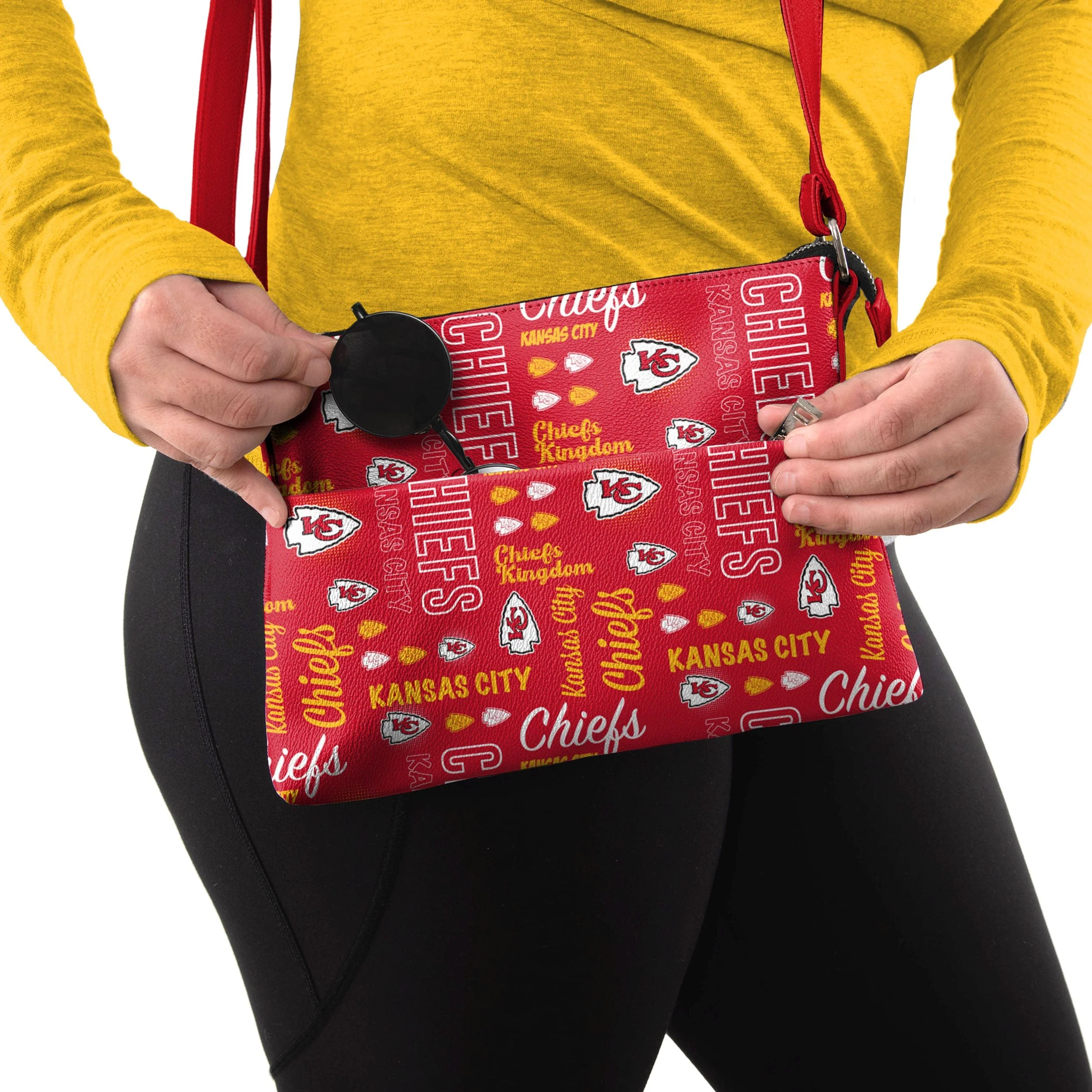 Kansas City Chiefs NFL Spirited Style Printed Collection Foldover Tote Bag - Image 3